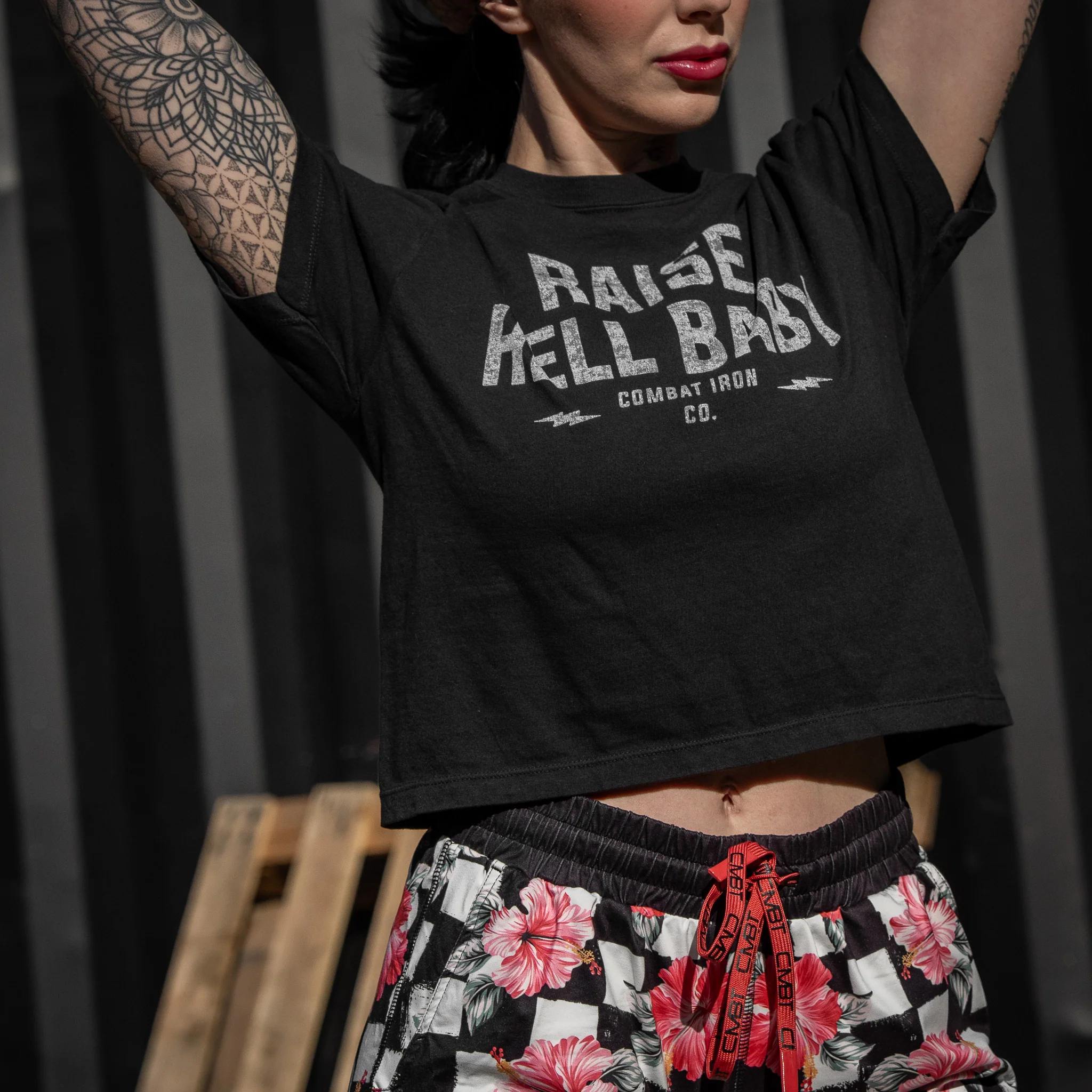 Raise Hell Baby Women's Crop T-Shirt - Image 8