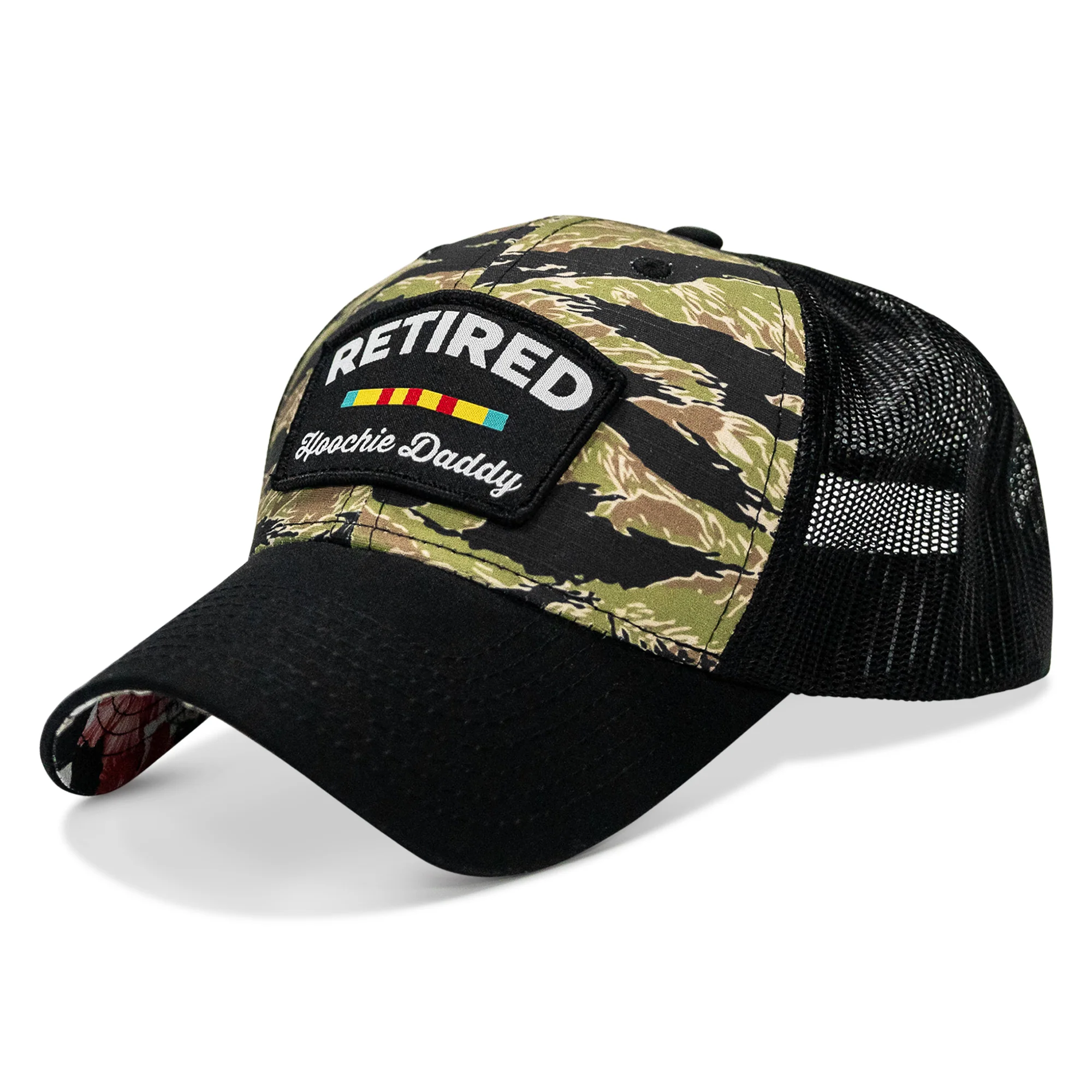 Retired Hoochie Daddy Ribbons Patch Original Ripstop Snapback Hat - Image 2