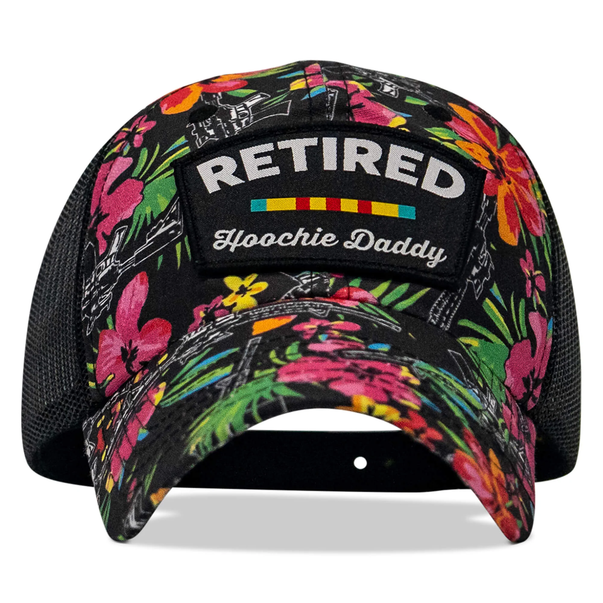 Retired Hoochie Daddy Veteran Patch Ripstop Tactical Mesh Snapback Hat - Image 15