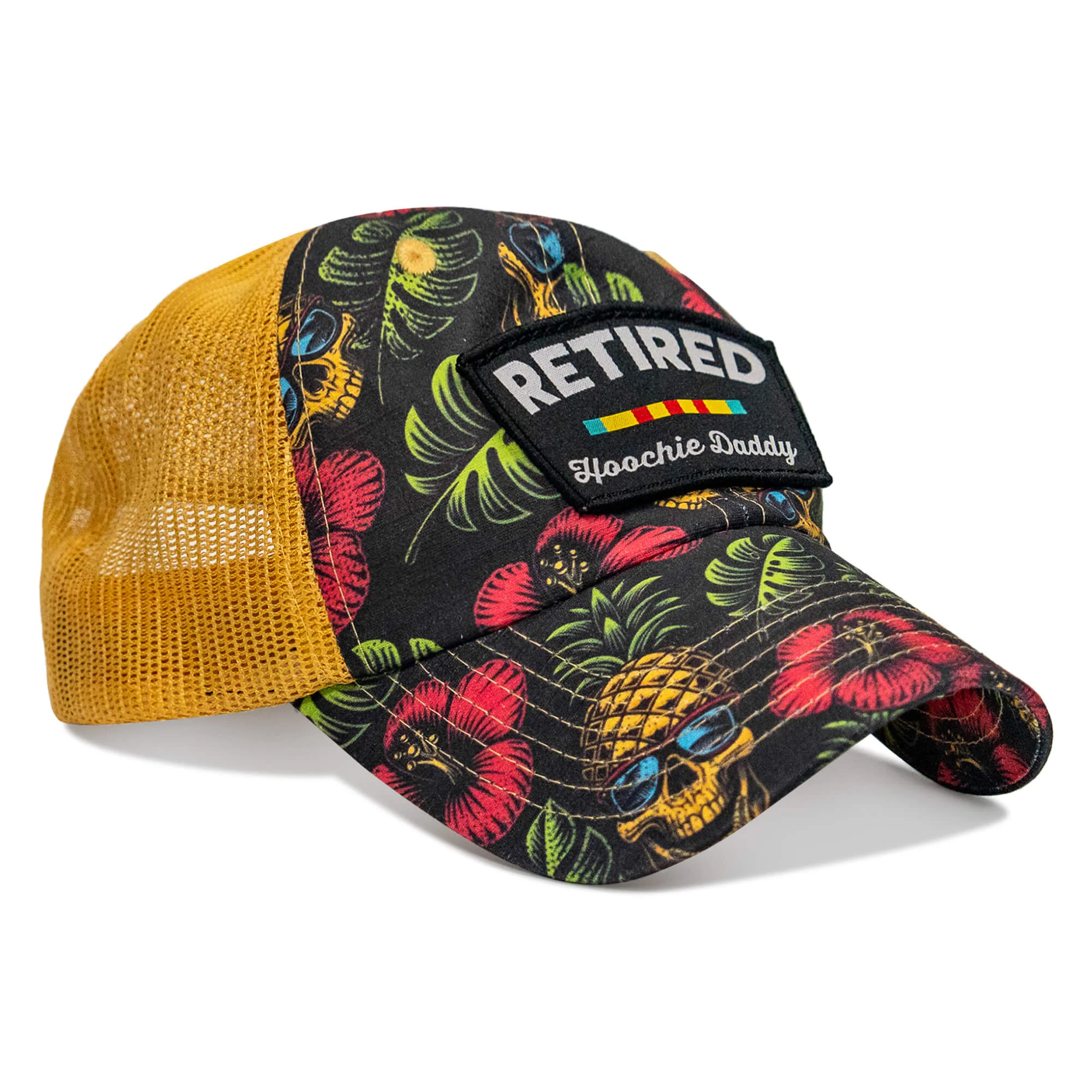 Retired Hoochie Daddy Veteran Patch Ripstop Tactical Mesh Snapback Hat - Image 6
