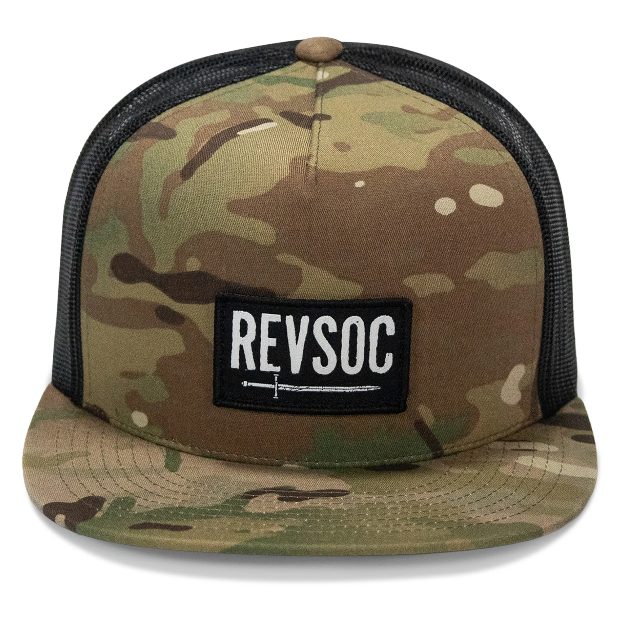 REVSOC Classic Patch Flatbill Hat - Image 35