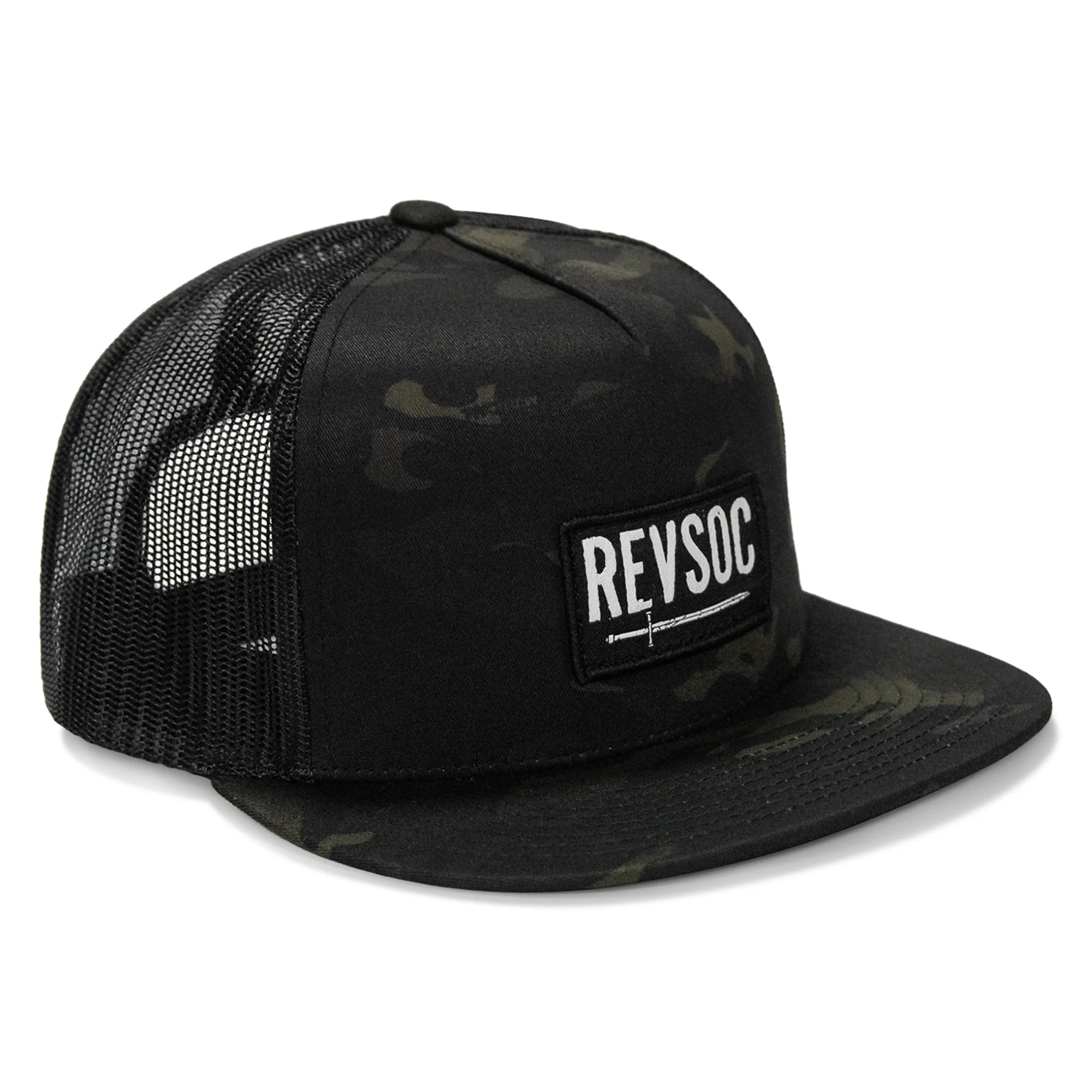REVSOC Classic Patch Flatbill Hat - Image 52