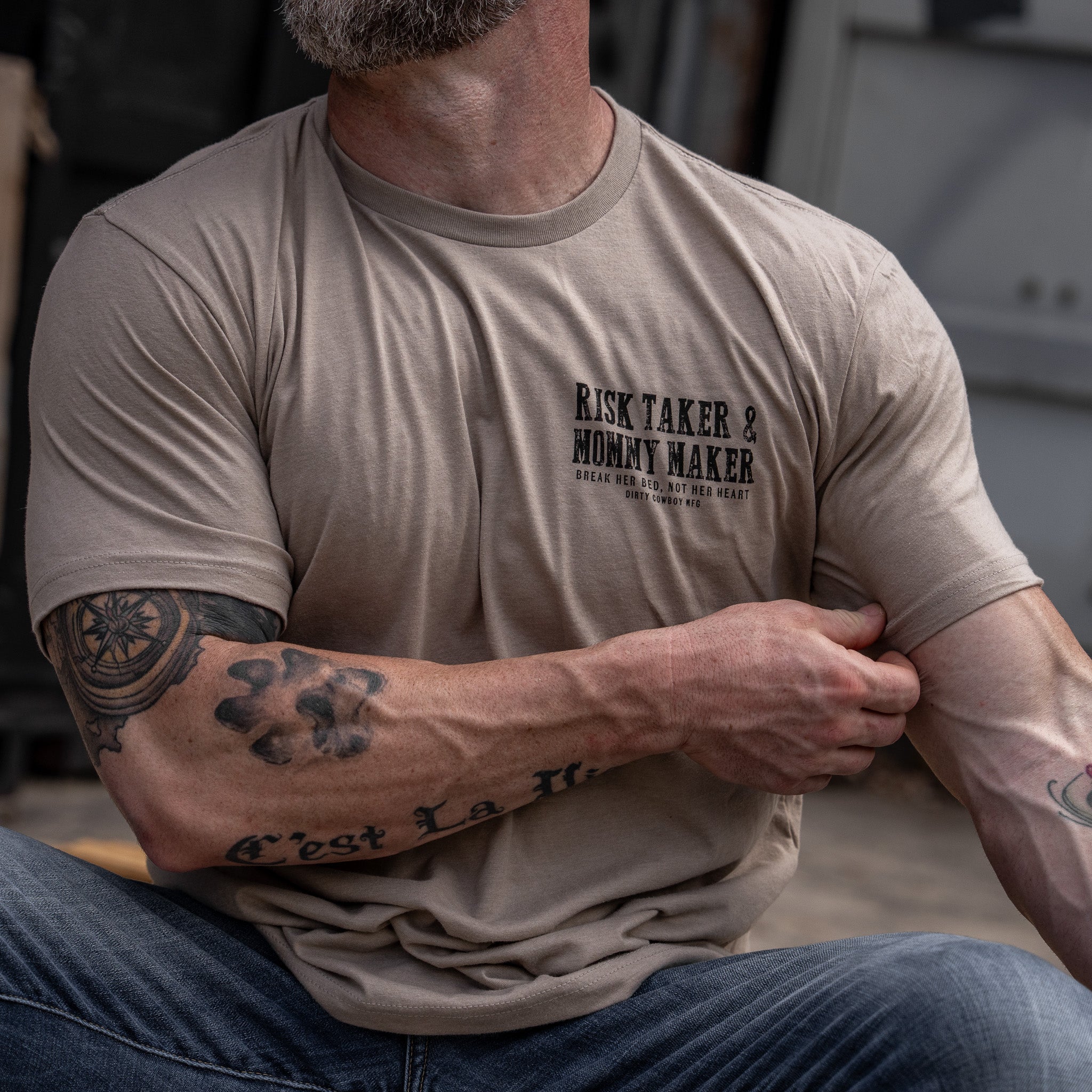 Risk Taker & Mommy Maker Men's T-Shirt - Image 17