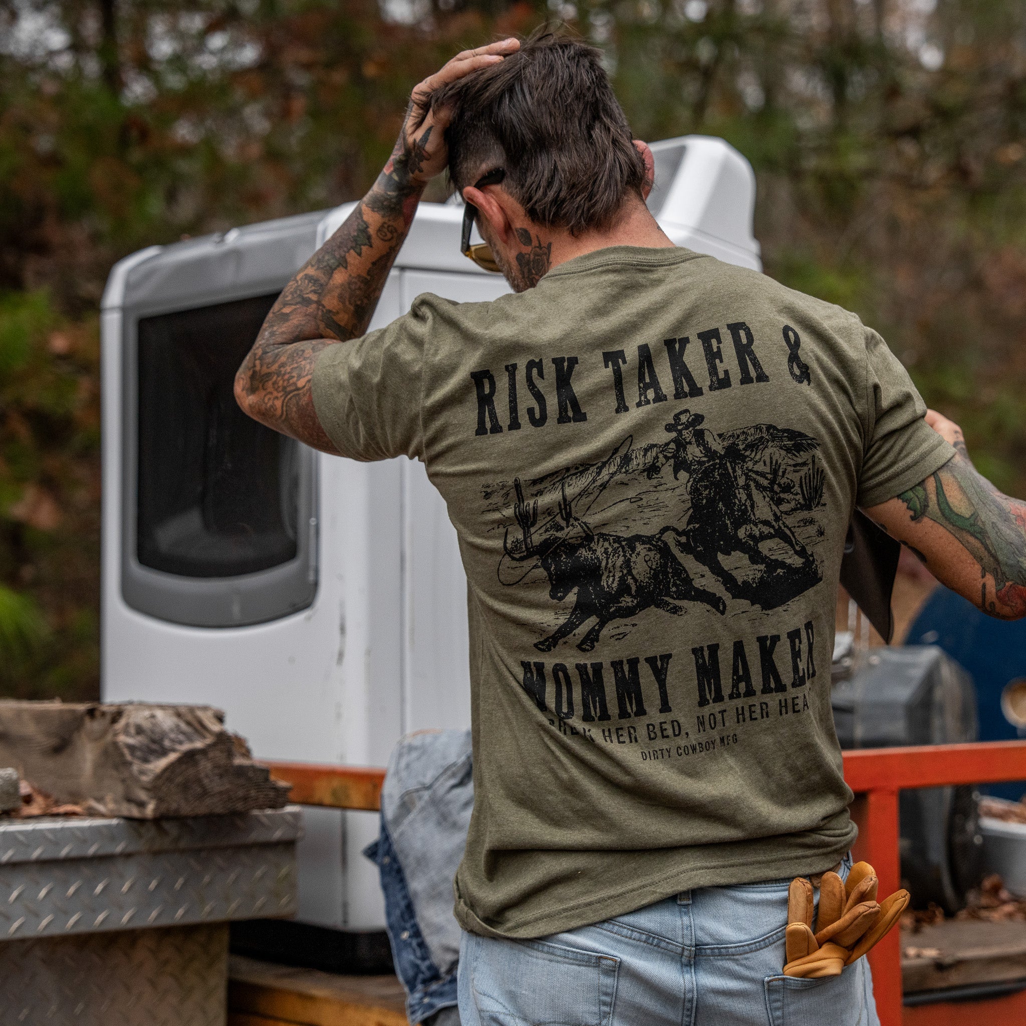 Risk Taker & Mommy Maker Men's T-Shirt - Image 18