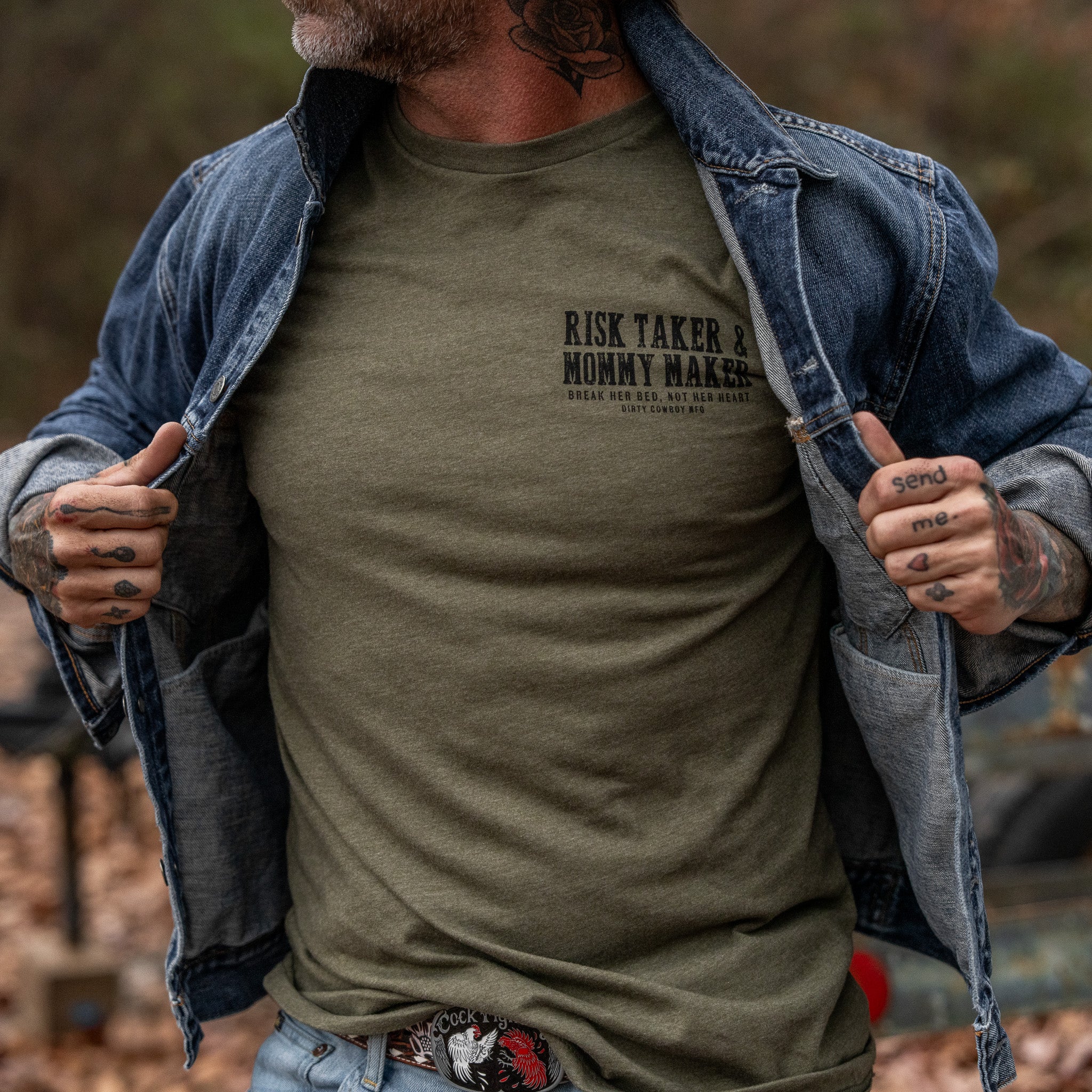 Risk Taker & Mommy Maker Men's T-Shirt - Image 19