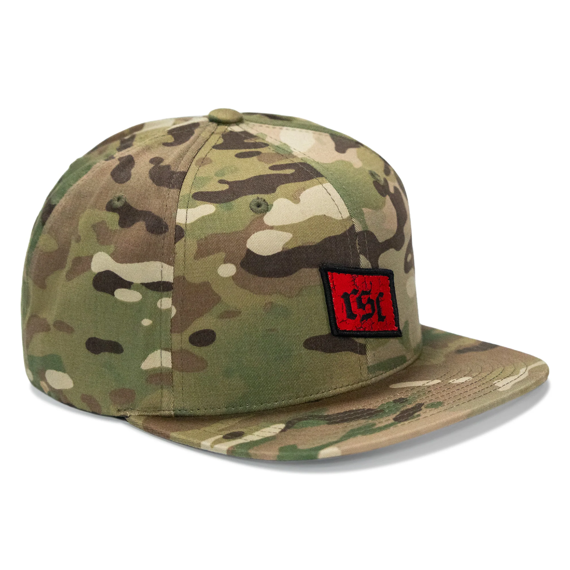 RSC Classic Red Diamond Velcro Patch Flatbill Hat - Image 13