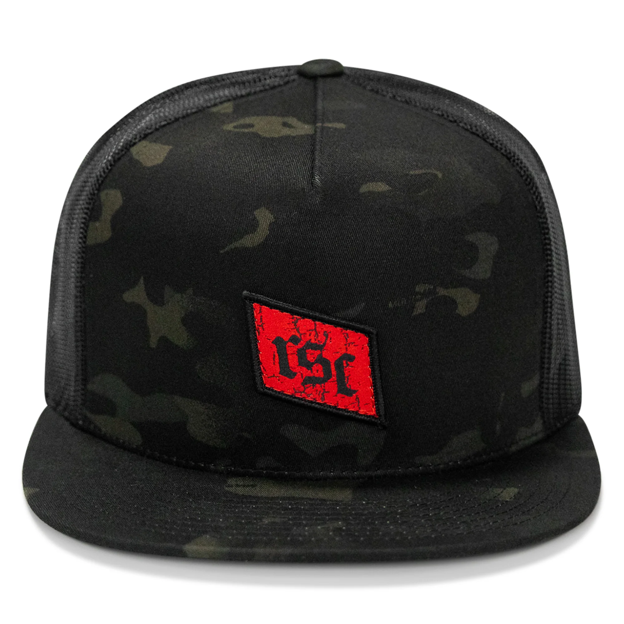 RSC Classic Red Diamond Velcro Patch Flatbill Hat - Image 26