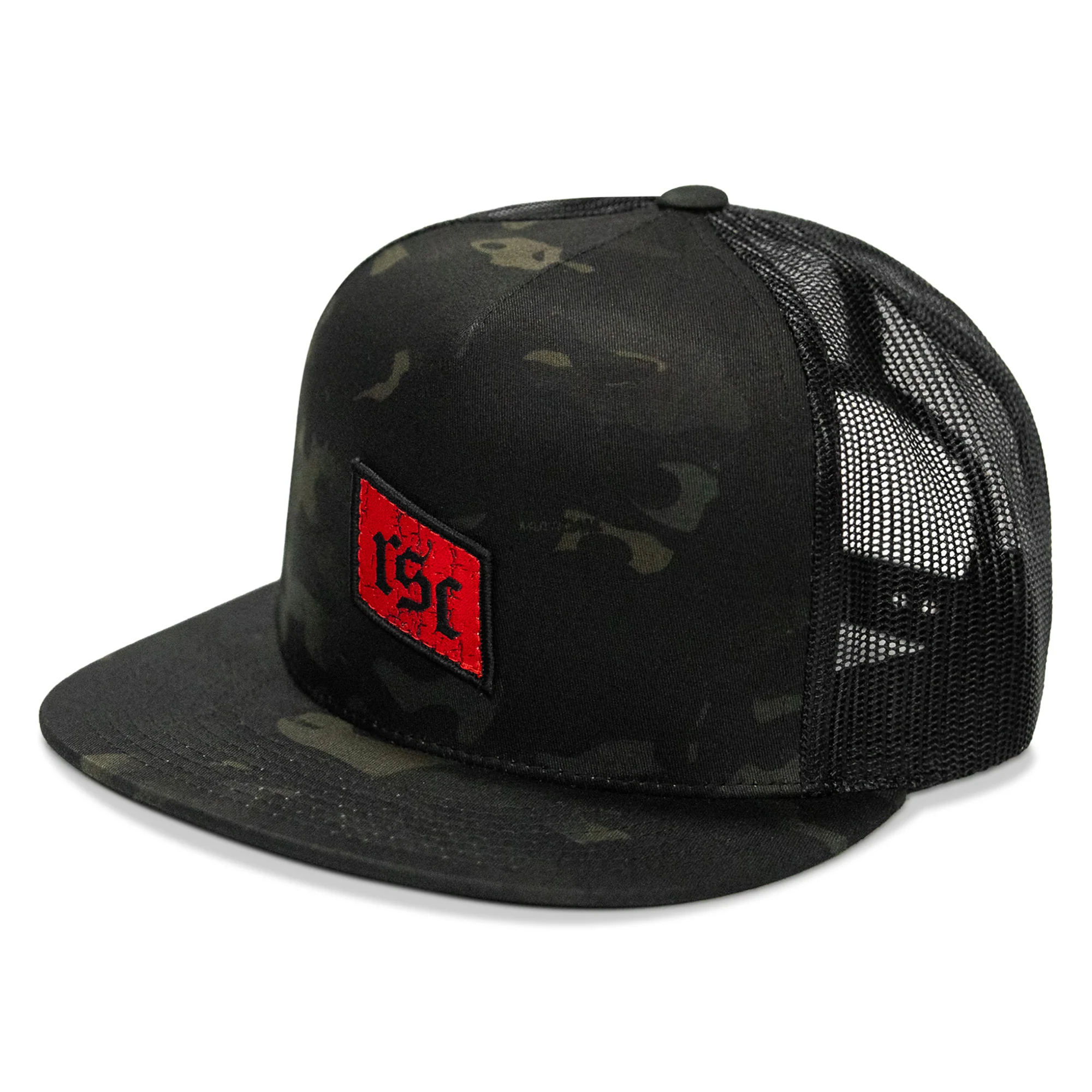 RSC Classic Red Diamond Velcro Patch Flatbill Hat - Image 27