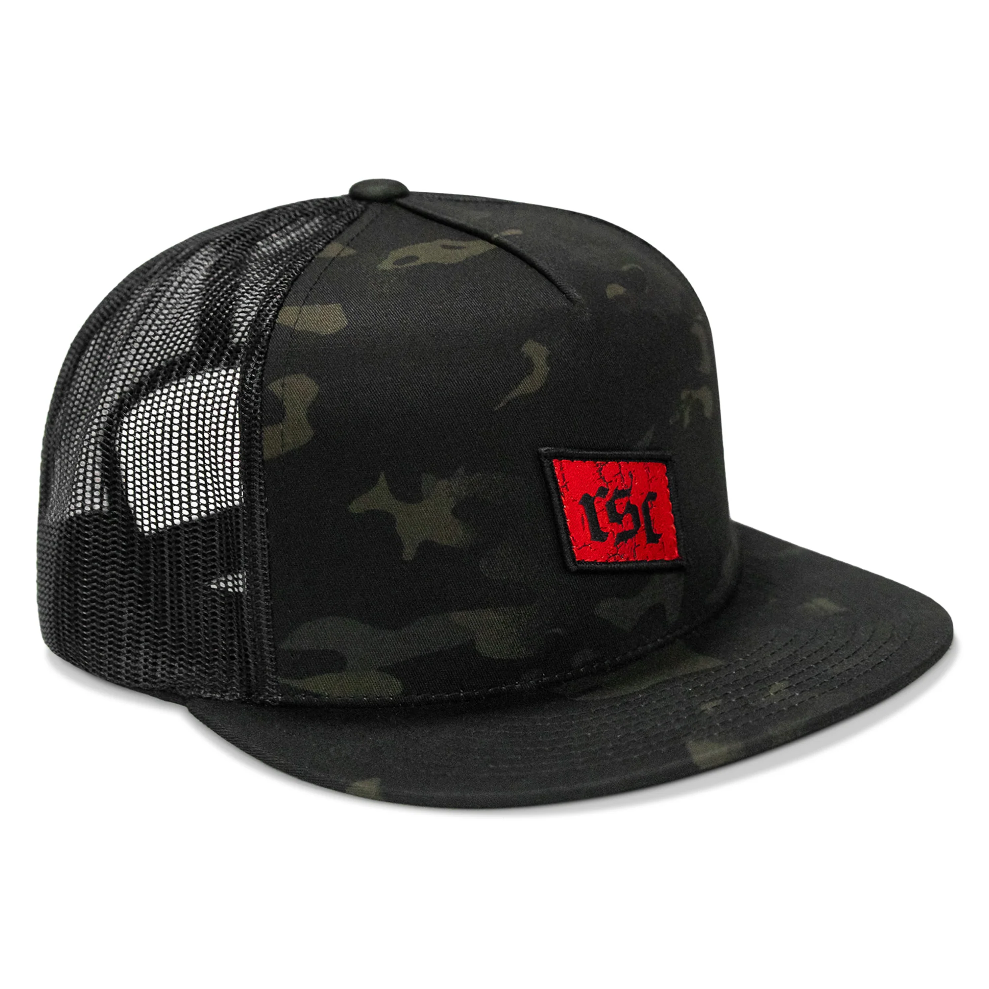 RSC Classic Red Diamond Velcro Patch Flatbill Hat - Image 28