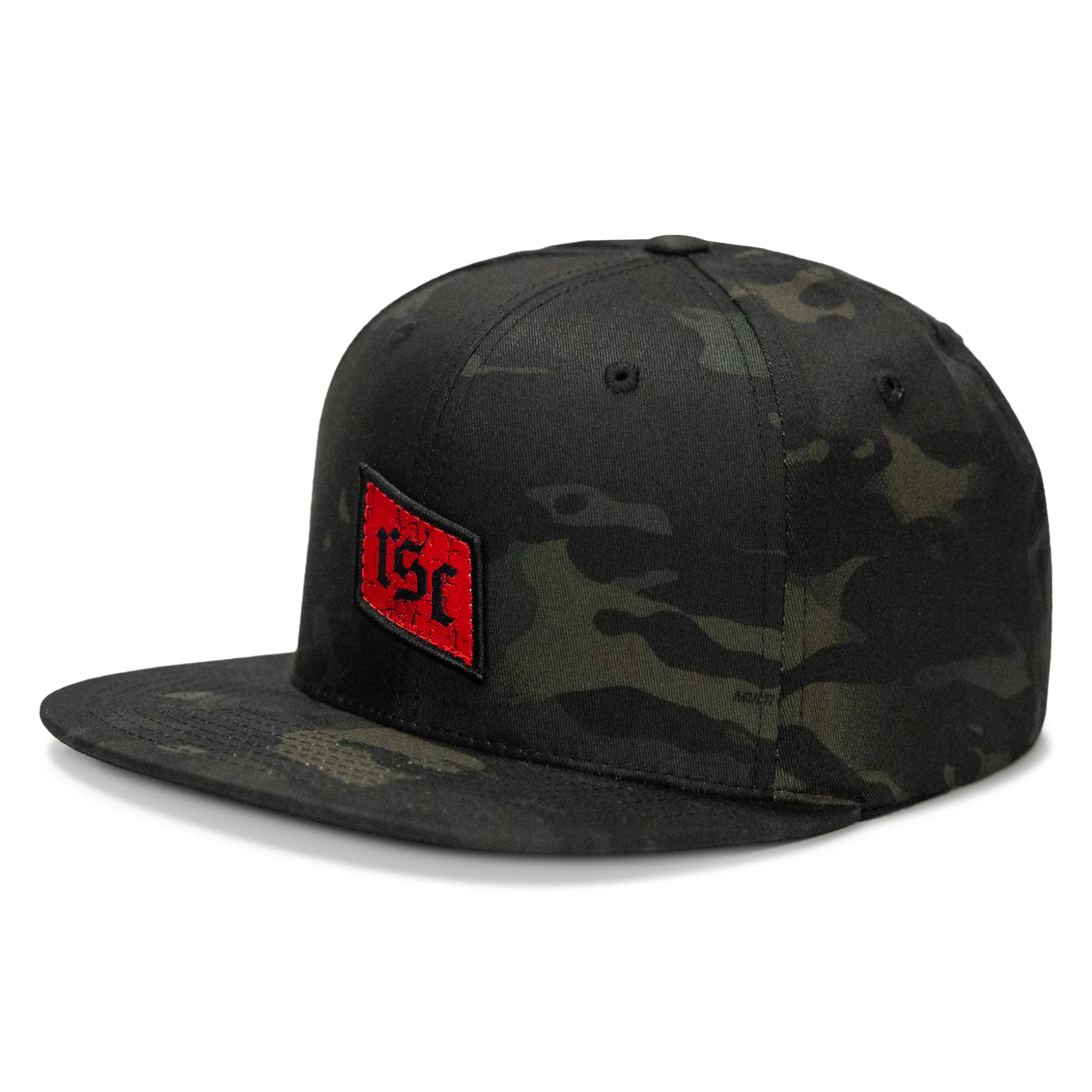 RSC Classic Red Diamond Velcro Patch Flatbill Hat - Image 7