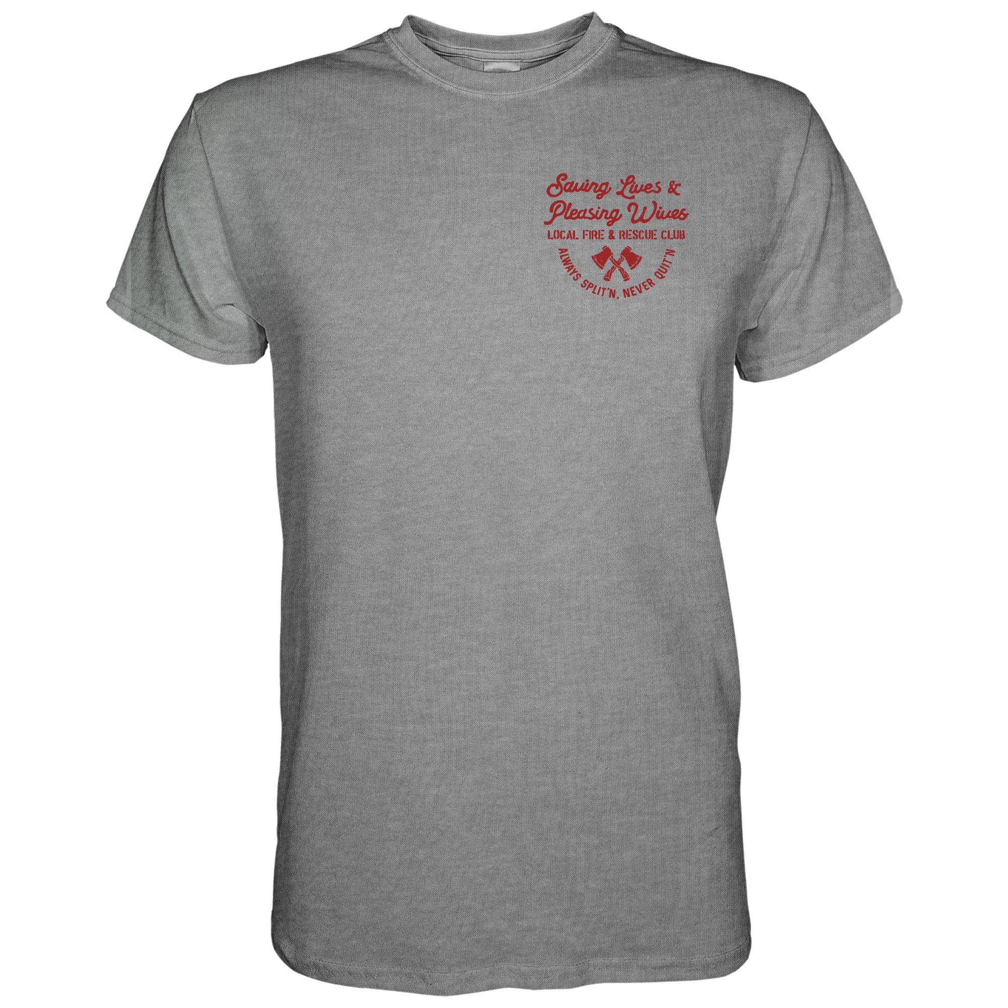 Saving Lives & Pleasing Wives Fire & Rescue Club Men's T-Shirt - Image 4