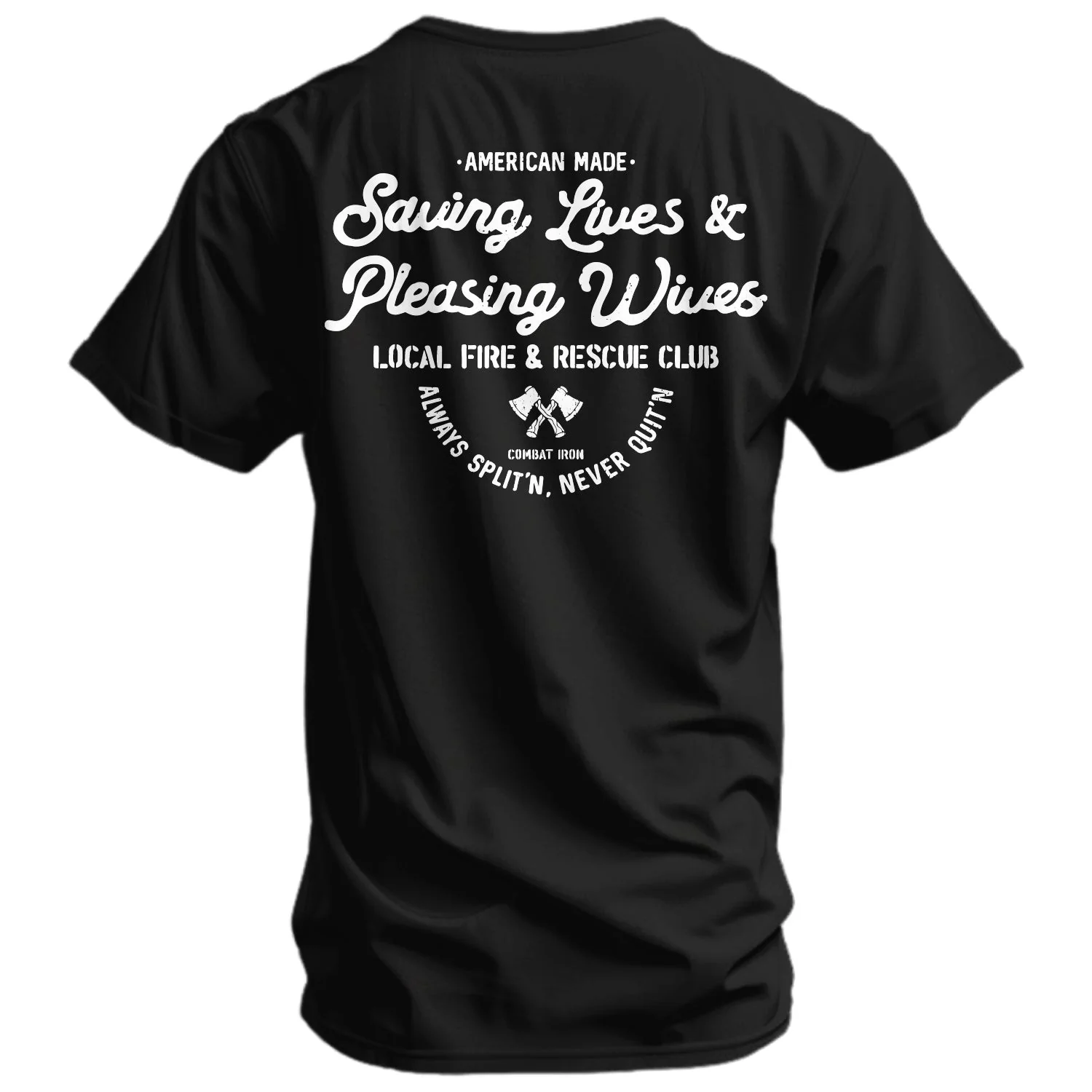 Saving Lives & Pleasing Wives Fire & Rescue Club Men's T-Shirt - Image 5