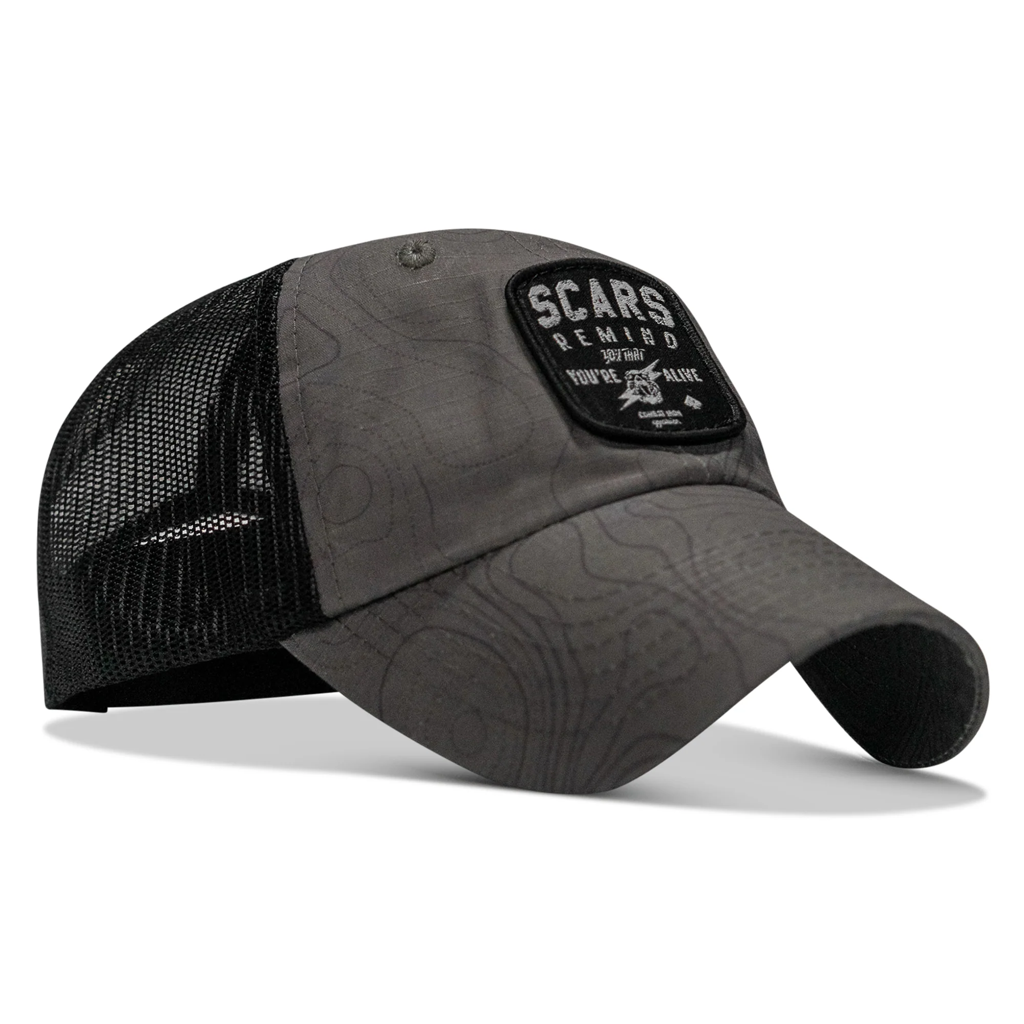 Scars Remind You You're Alive Patch Tactical Ripstop Mesh Snapback Hat - Image 21