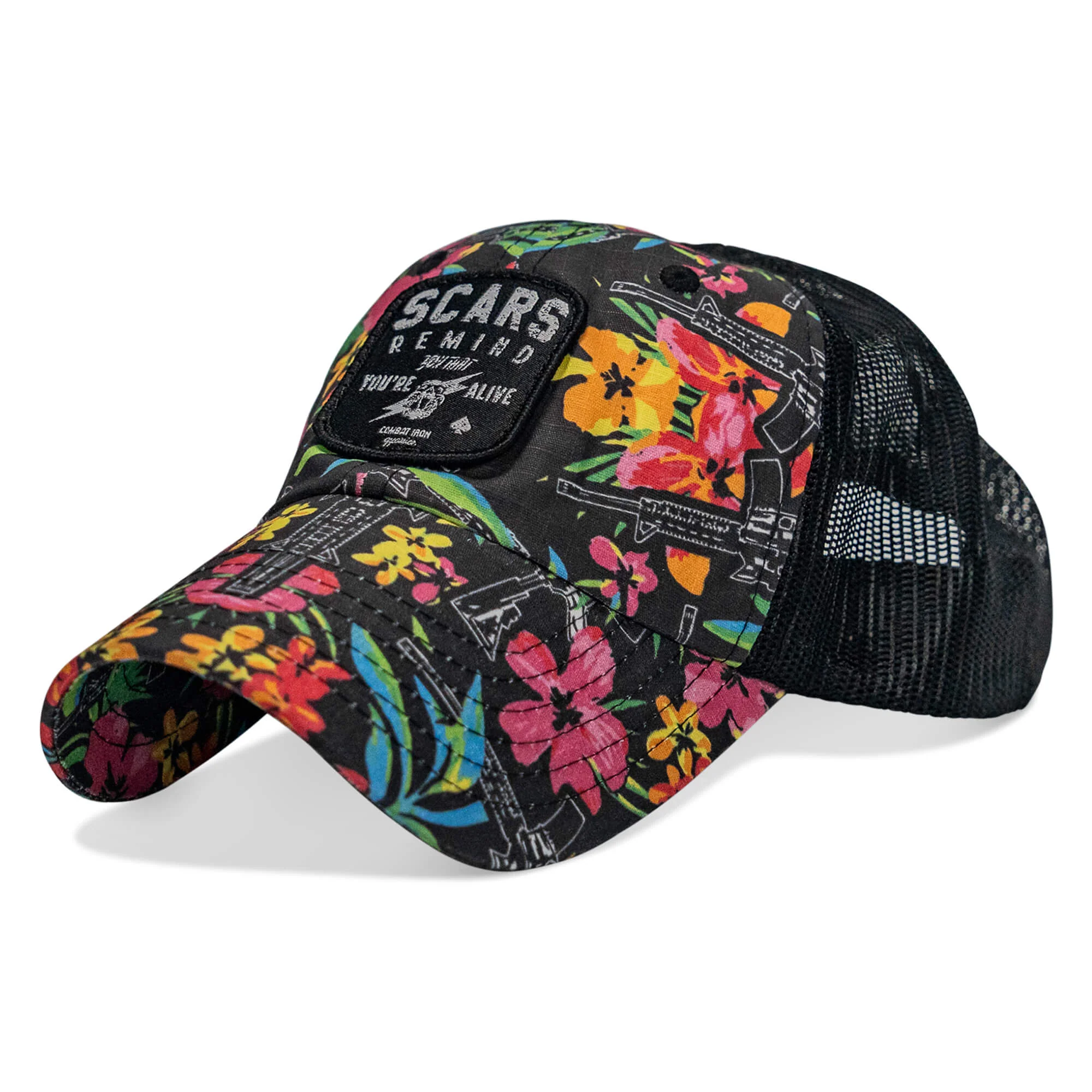 Scars Remind You You're Alive Patch Tactical Ripstop Mesh Snapback Hat - Image 3