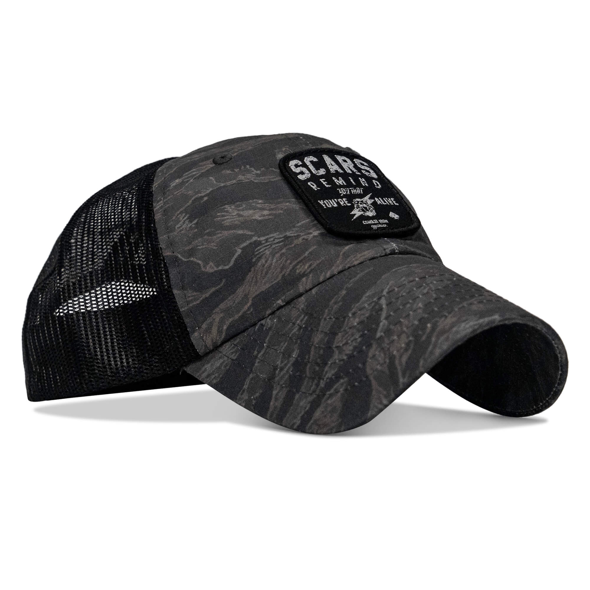 Scars Remind You You're Alive Patch Tactical Ripstop Mesh Snapback Hat - Image 9