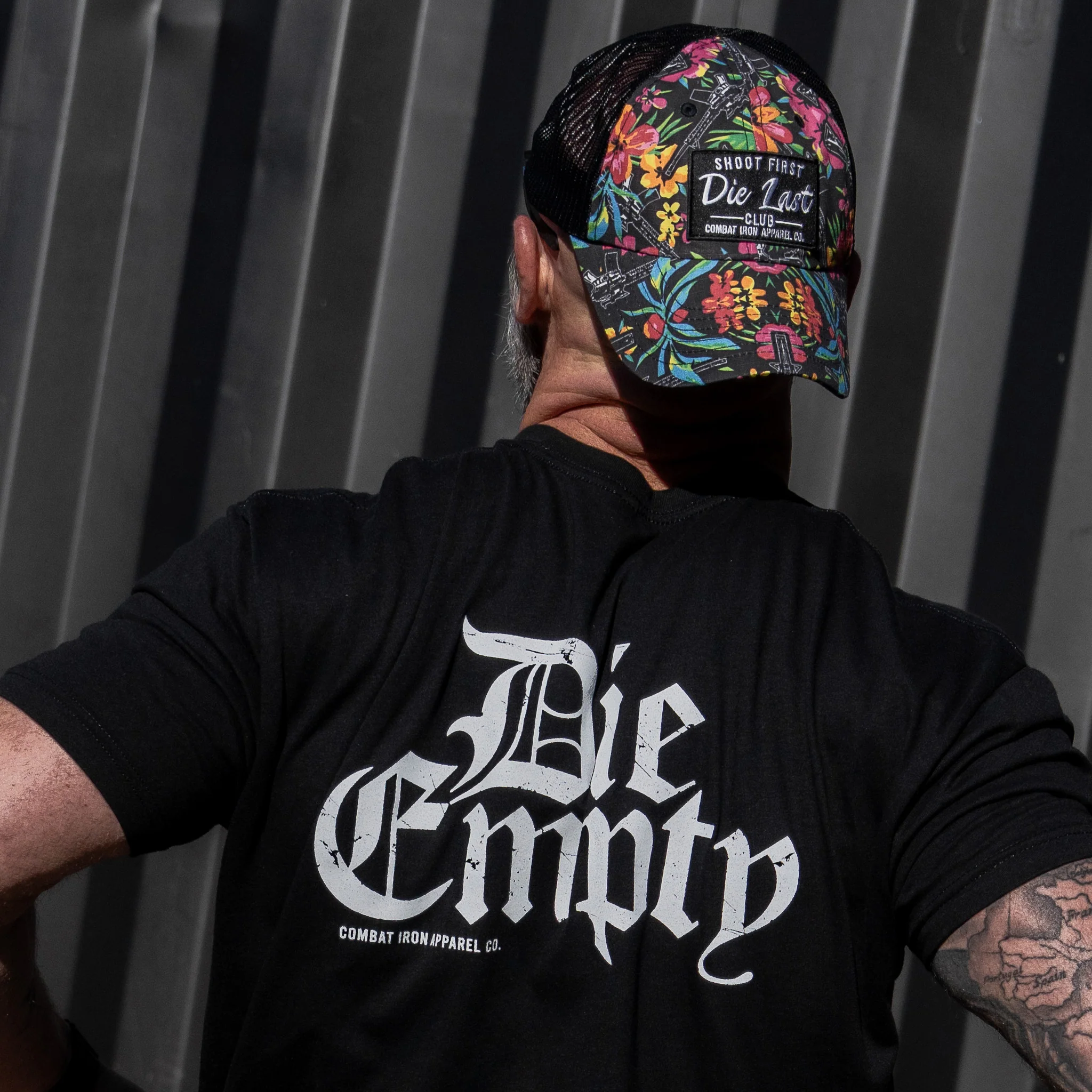Shoot First. Die Last. Club Patch Tactical Ripstop Mesh Snapback Hat - Image 16