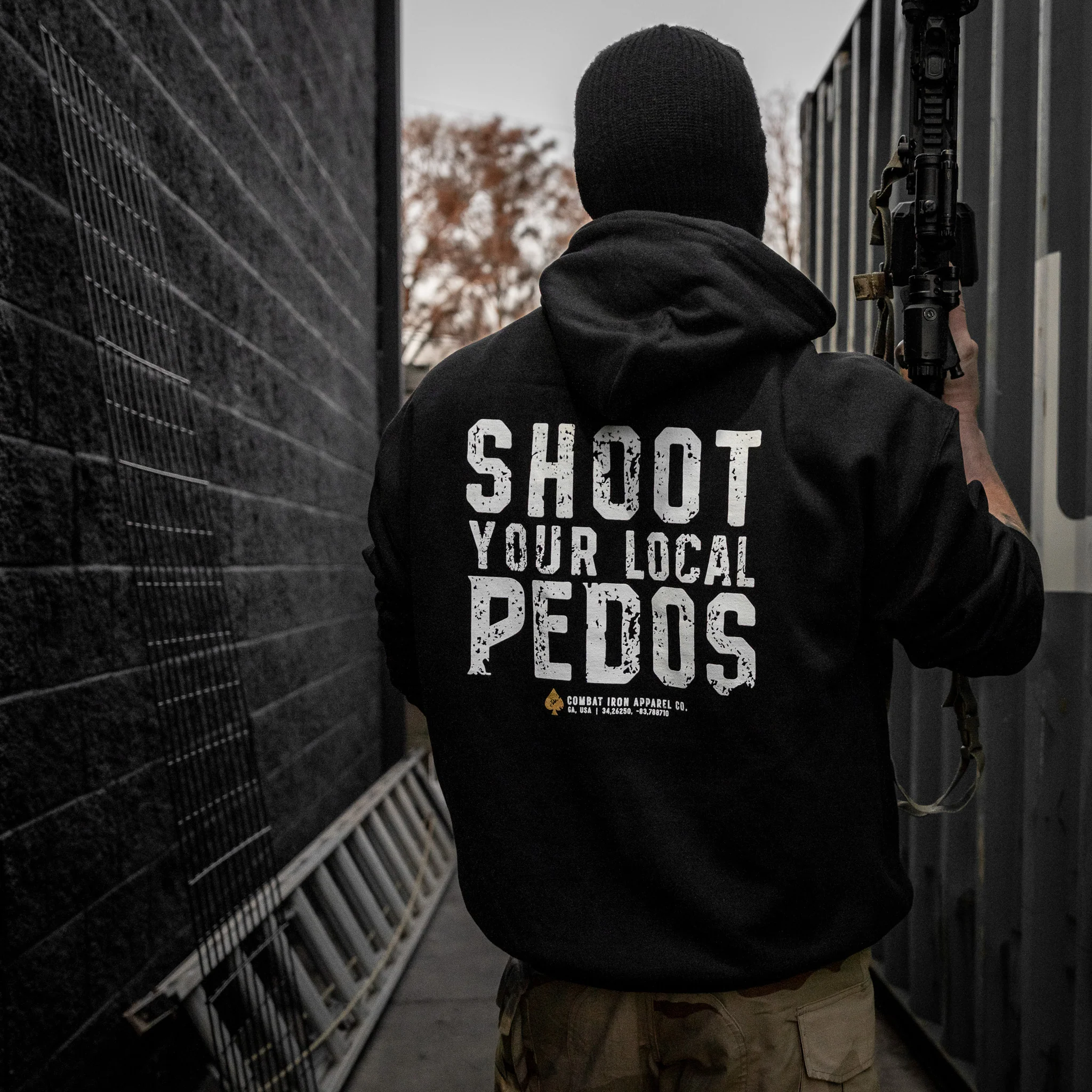 Shoot Your Local Pedo Fleece Lined Hoodies - Image 3