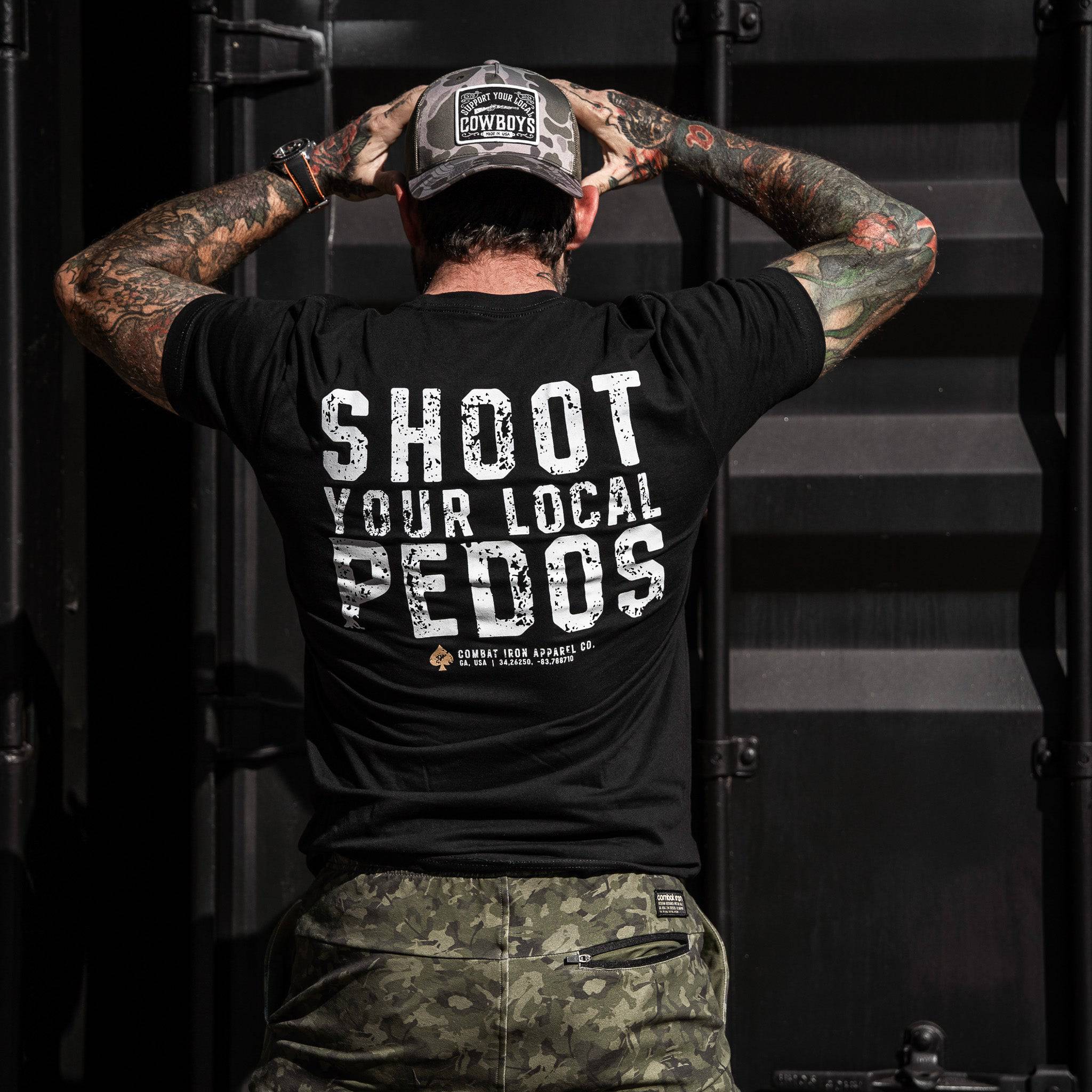 Shoot Your Local Pedos Men's T-Shirt - Image 3