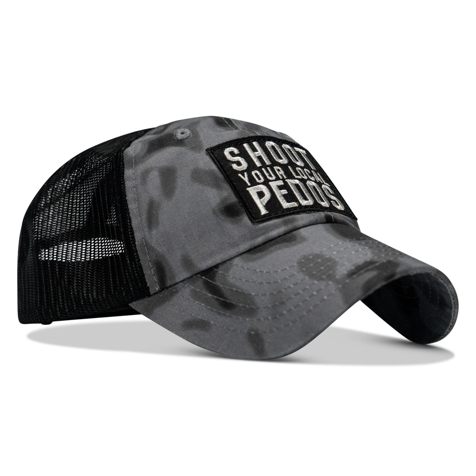Shoot Your Local Pedos Patch Tactical Ripstop Mesh Snapback Hat - Image 48