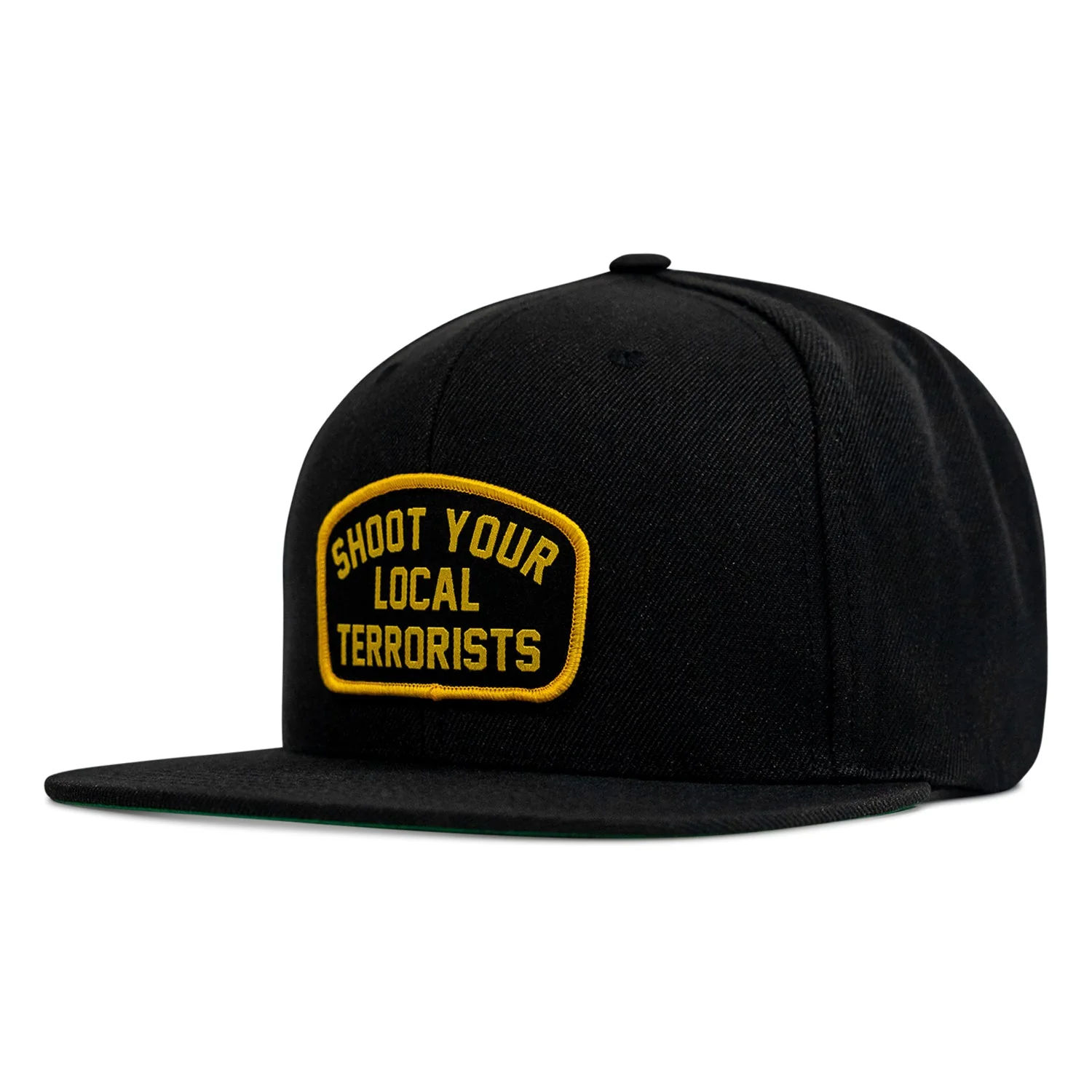 Shoot Your Local Terrorists Flat Bill SnapBack Hat - Image 3