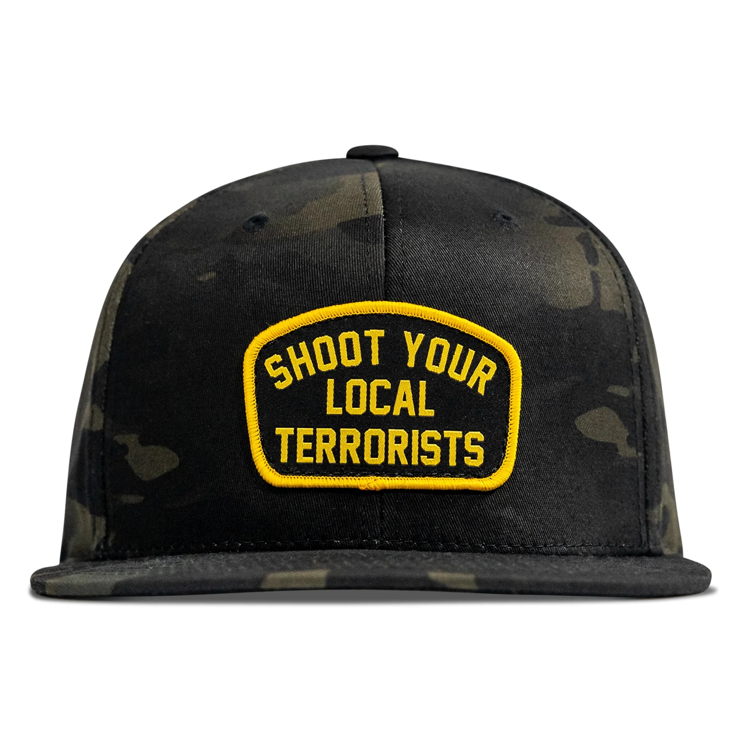 Shoot Your Local Terrorists Flat Bill SnapBack Hat - Image 6