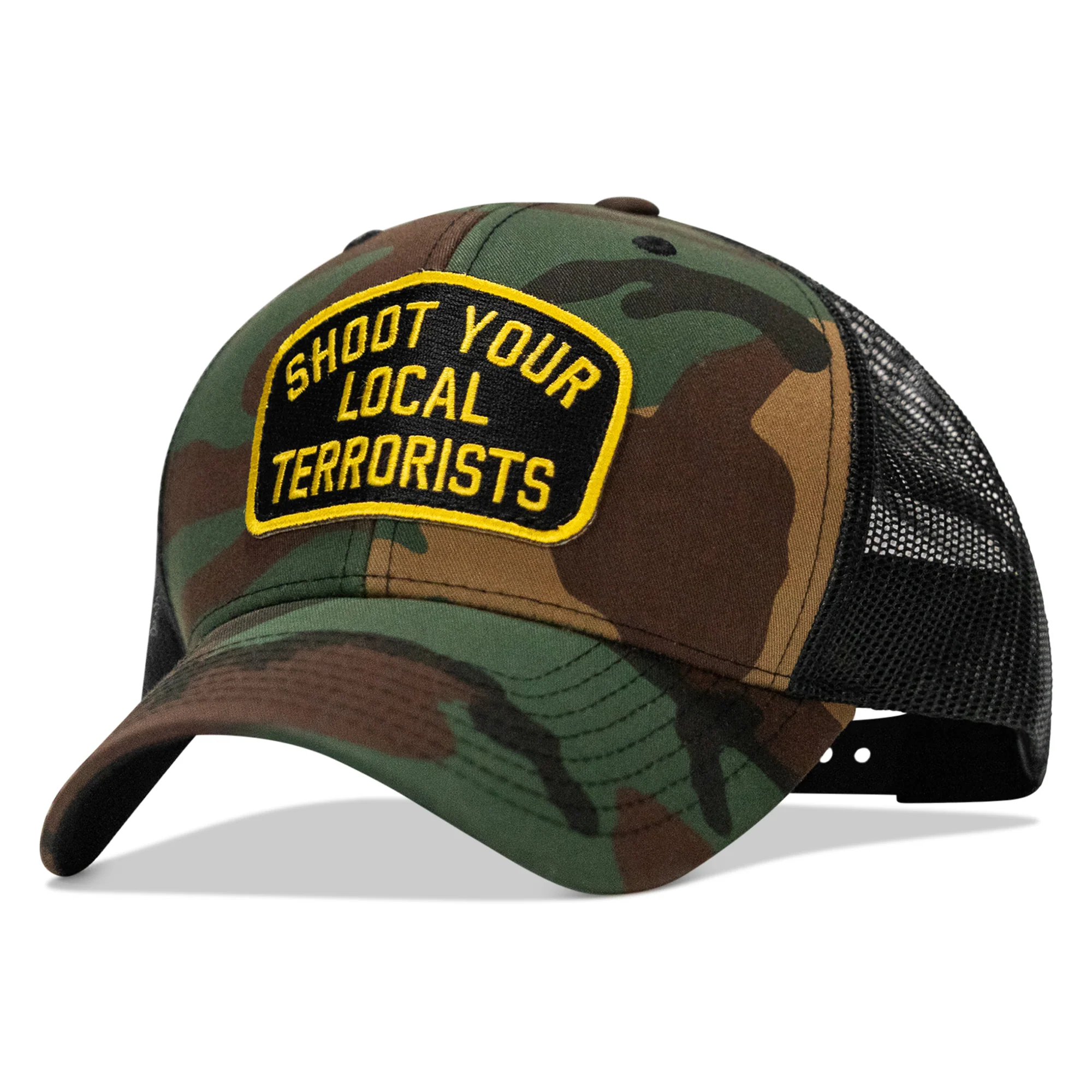 Shoot Your Local Terrorists Patch Snapback Hat - Image 28