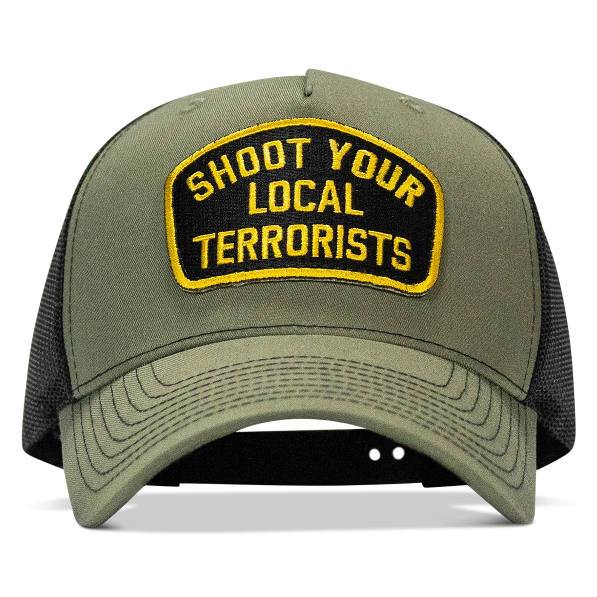 Shoot Your Local Terrorists Patch Snapback Hat - Image 32