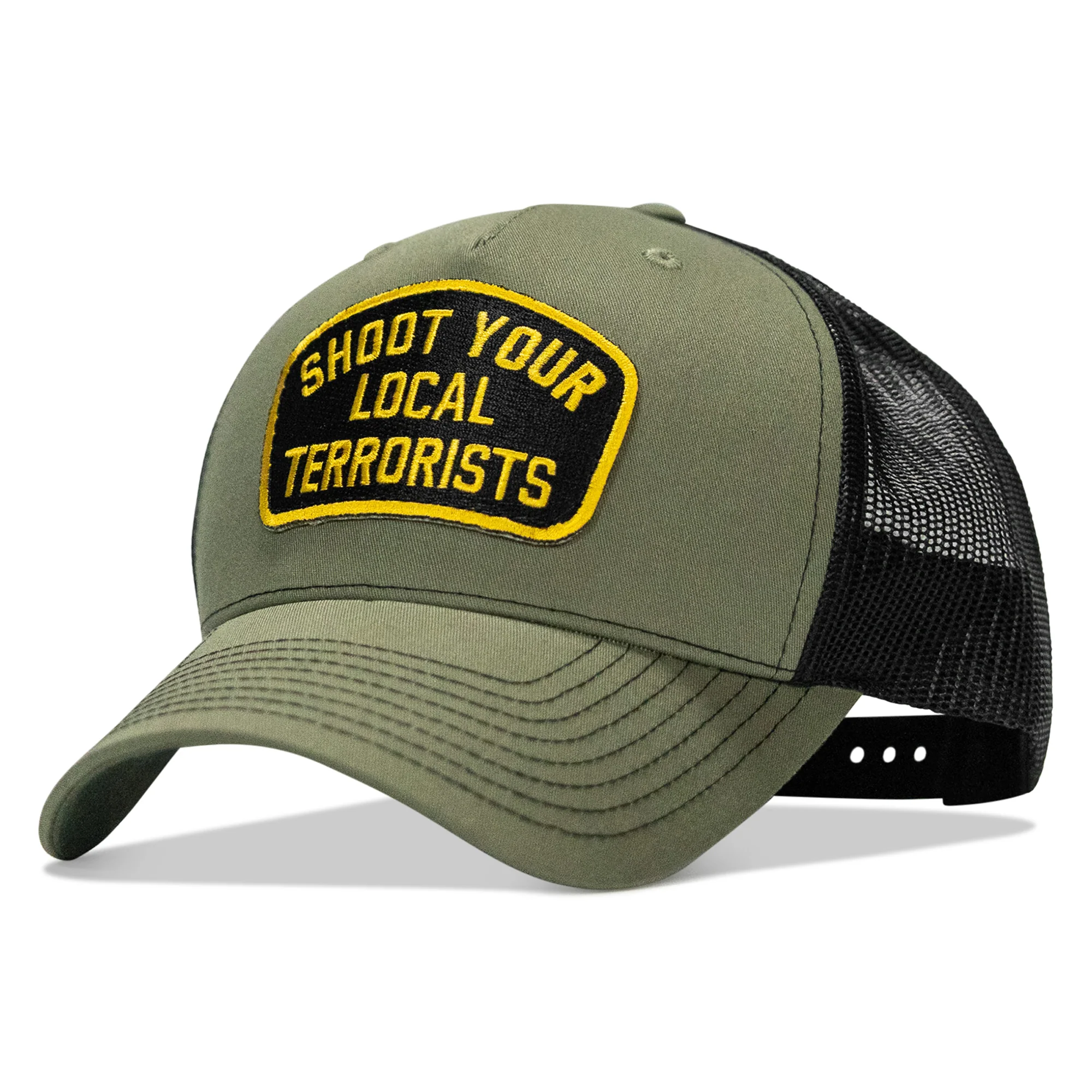 Shoot Your Local Terrorists Patch Snapback Hat - Image 33