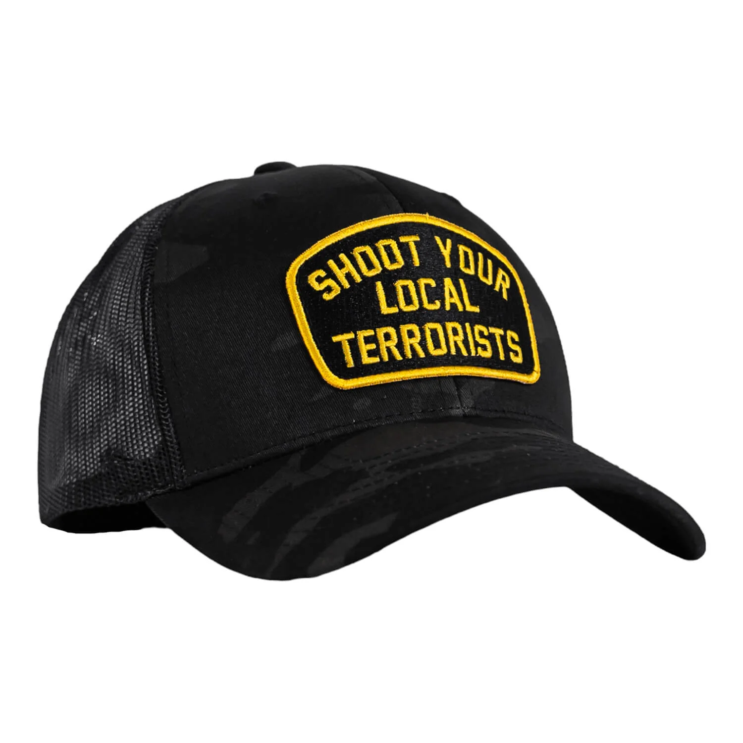 Shoot Your Local Terrorists Patch Snapback Hat - Image 8