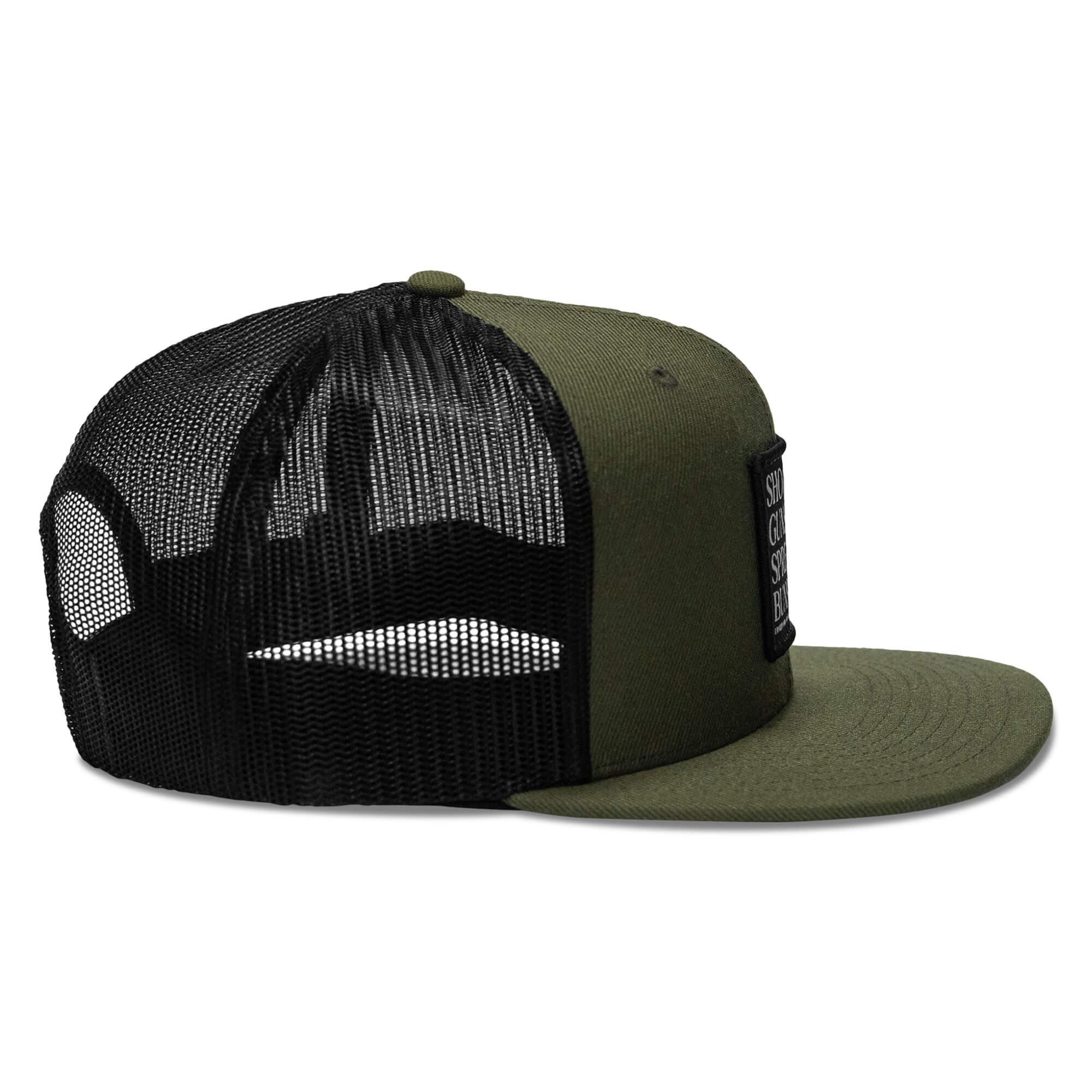 Shooting Guns & Spreadin' Buns Patch Flatbill Hat - Image 14