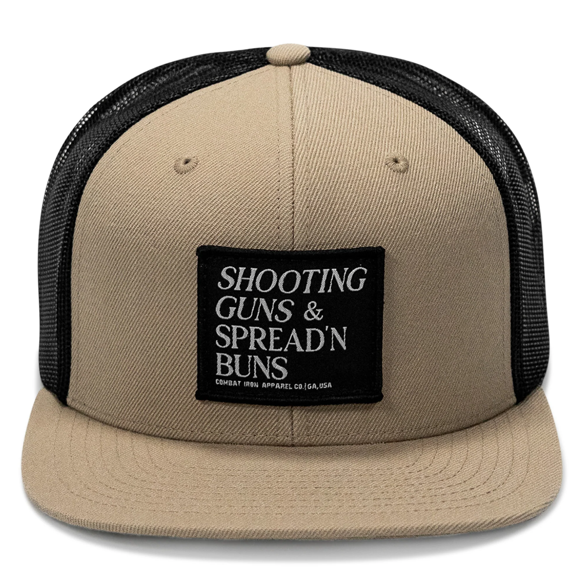 Shooting Guns & Spreadin' Buns Patch Flatbill Hat - Image 16