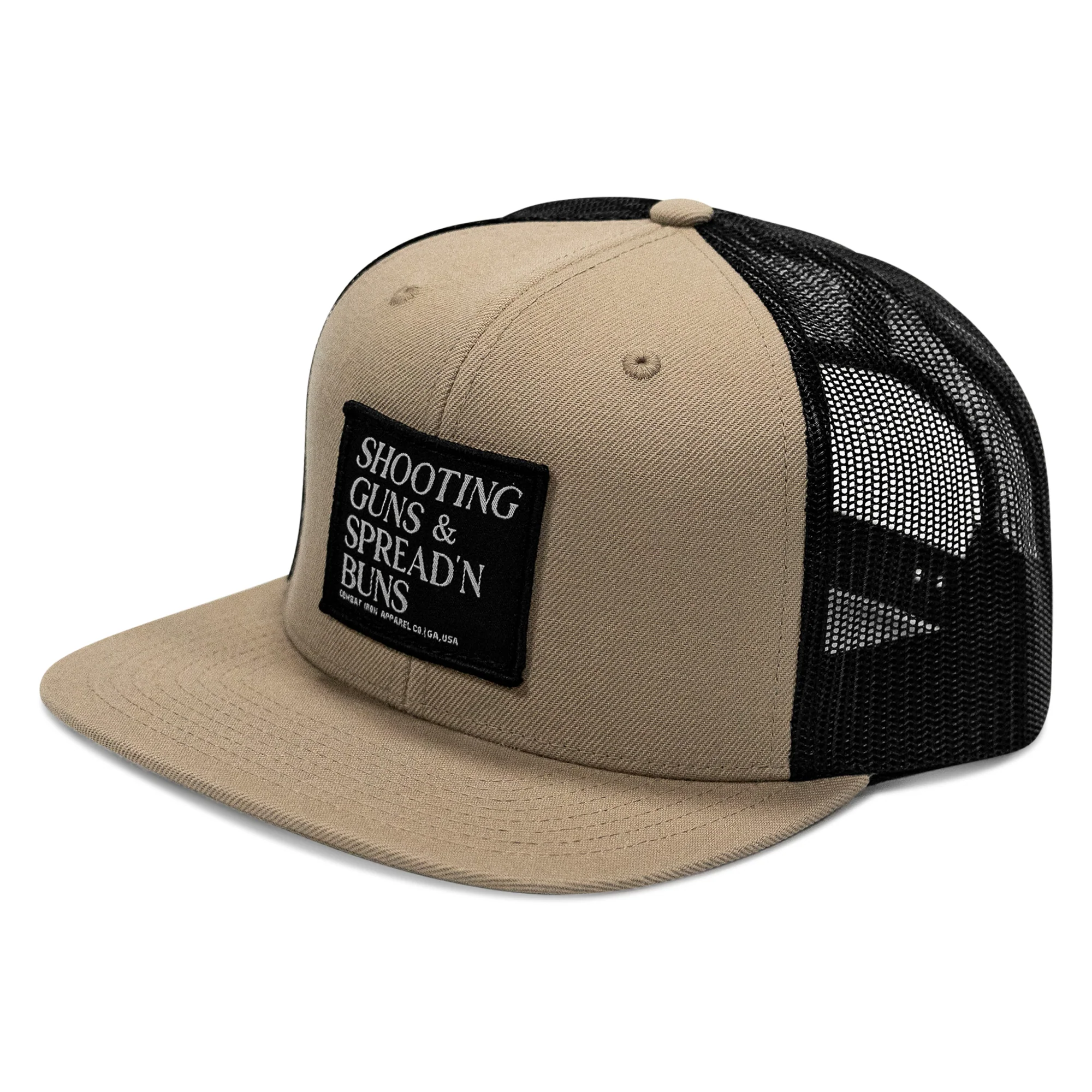 Shooting Guns & Spreadin' Buns Patch Flatbill Hat - Image 17