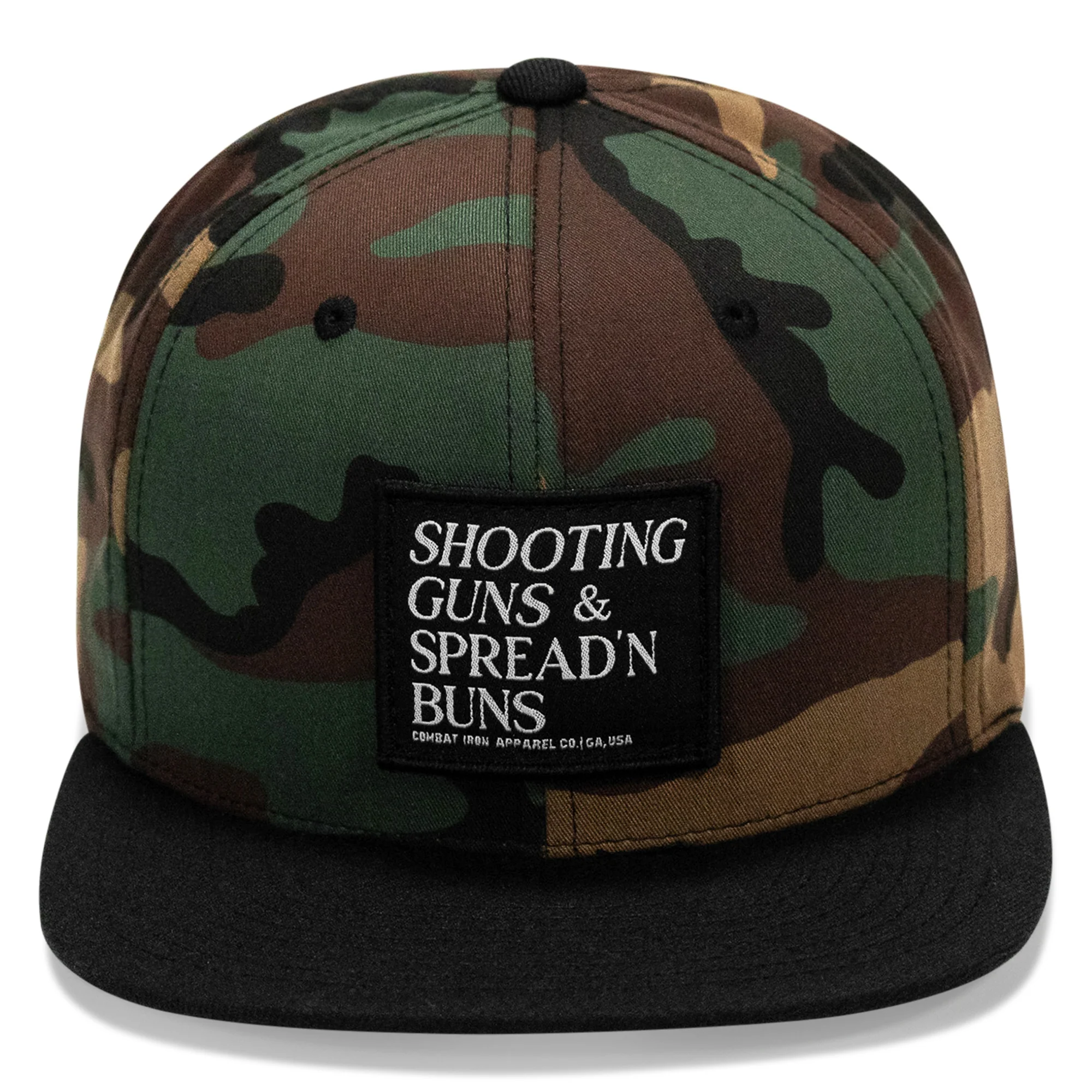 Shooting Guns & Spreadin' Buns Patch Flatbill Hat - Image 21