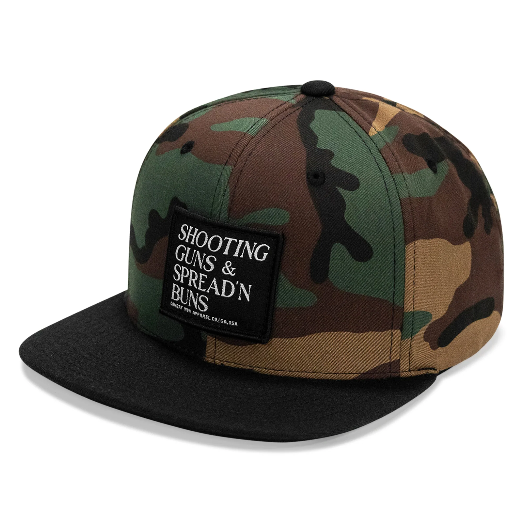 Shooting Guns & Spreadin' Buns Patch Flatbill Hat - Image 22