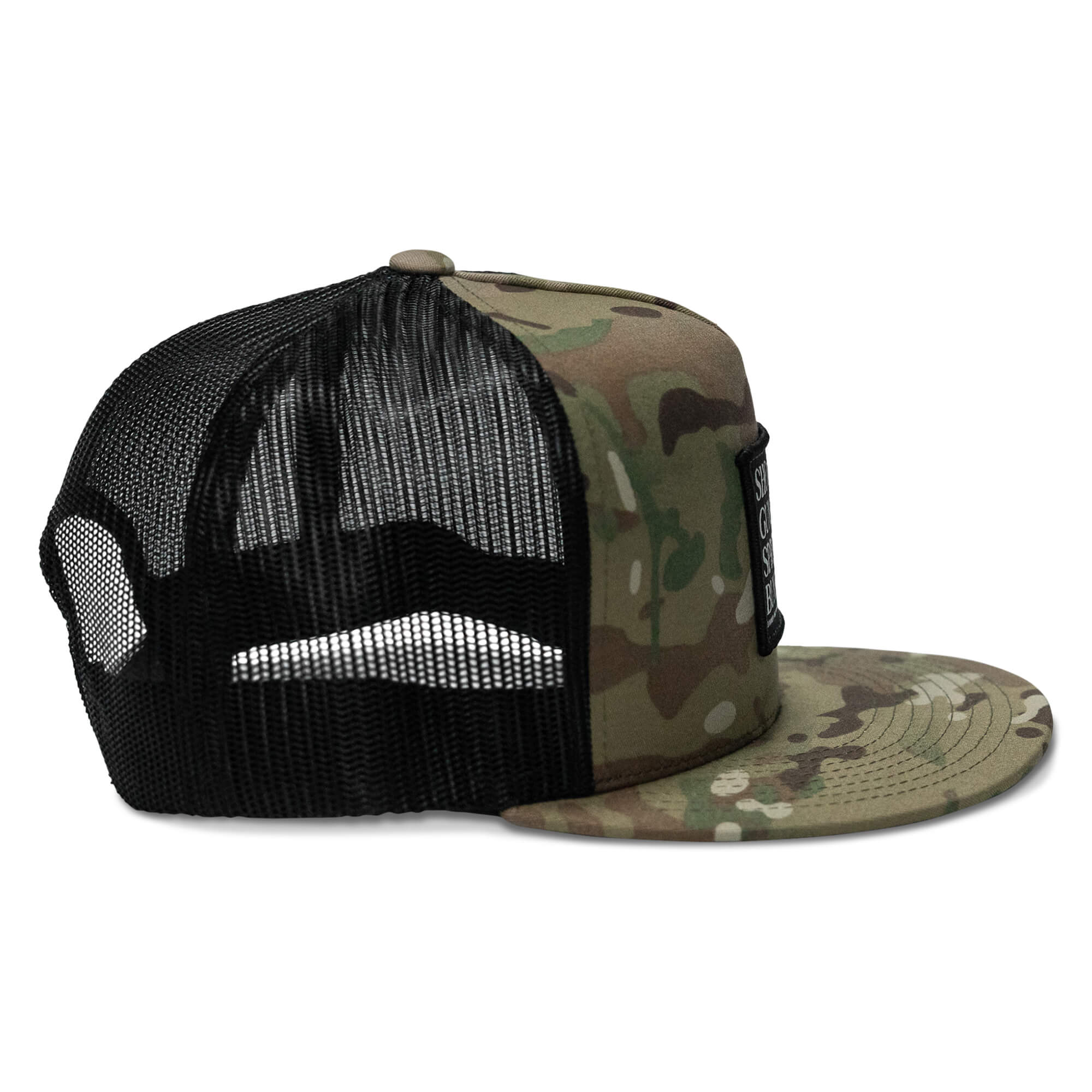 Shooting Guns & Spreadin' Buns Patch Flatbill Hat - Image 9