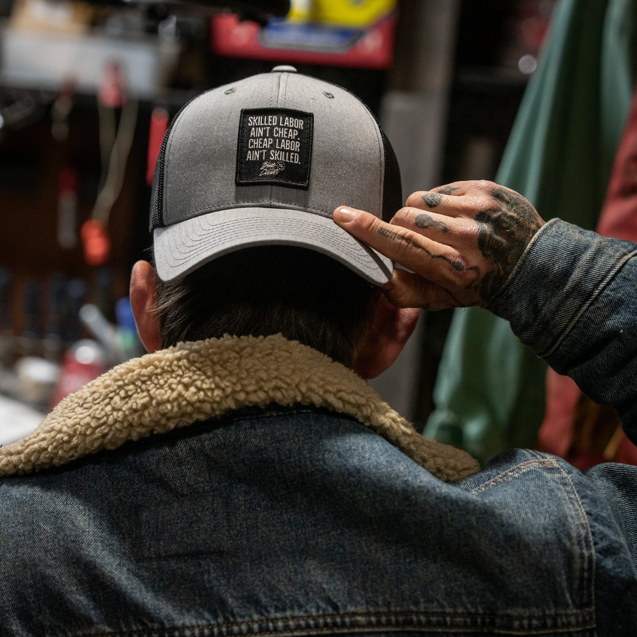 Skilled Labor Ain't Cheap Patch Snapback Hat - Image 33