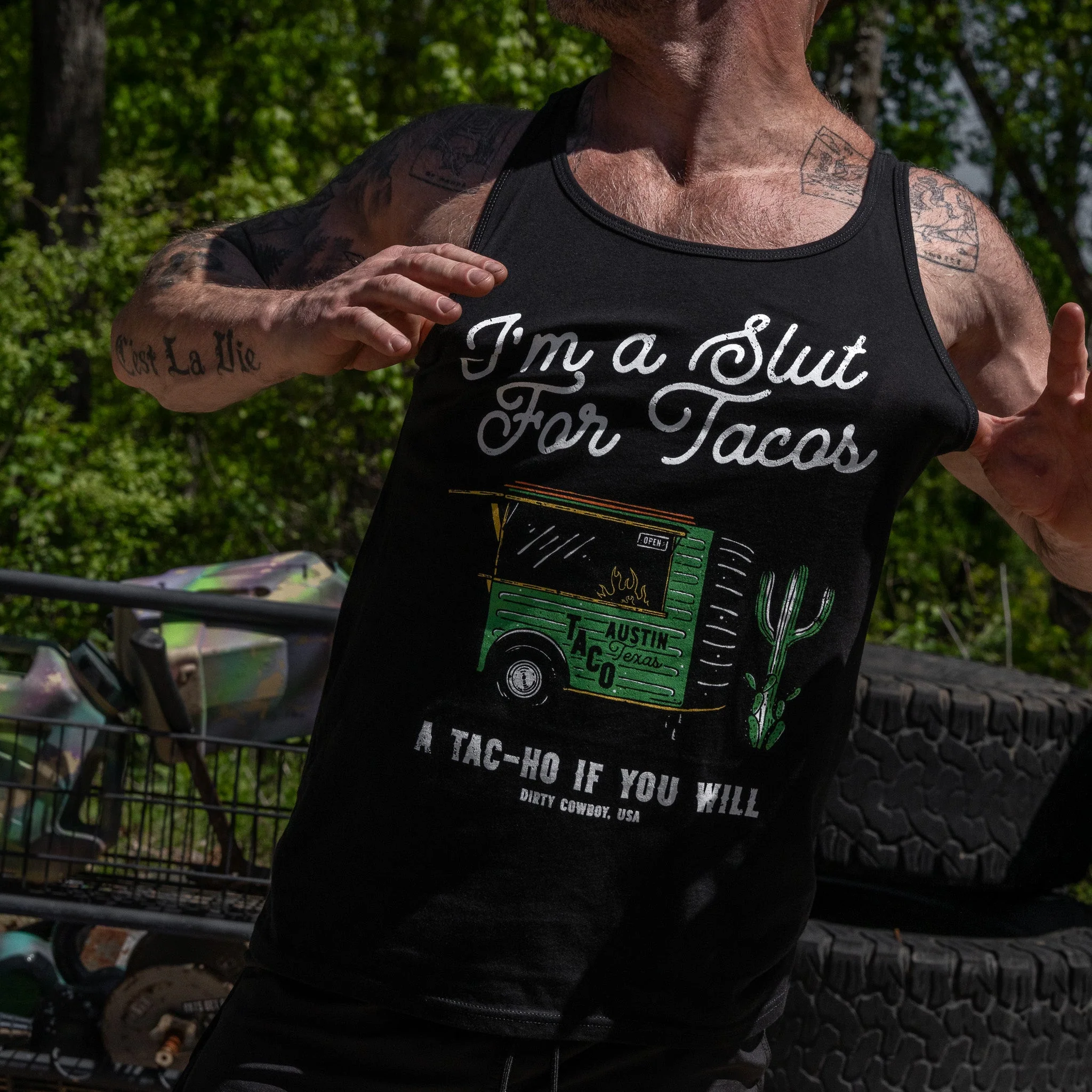 Slut For Taco's Men's Tank - Image 3
