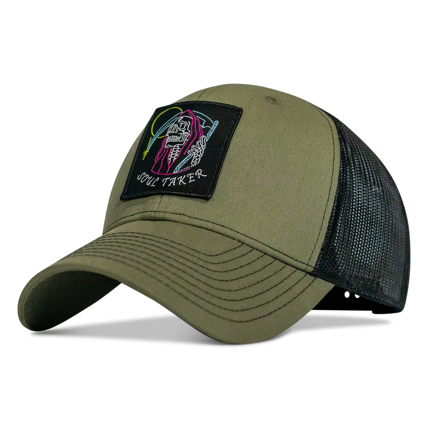 Soul Taker Reaper Patch Snapback Hat - Image 15