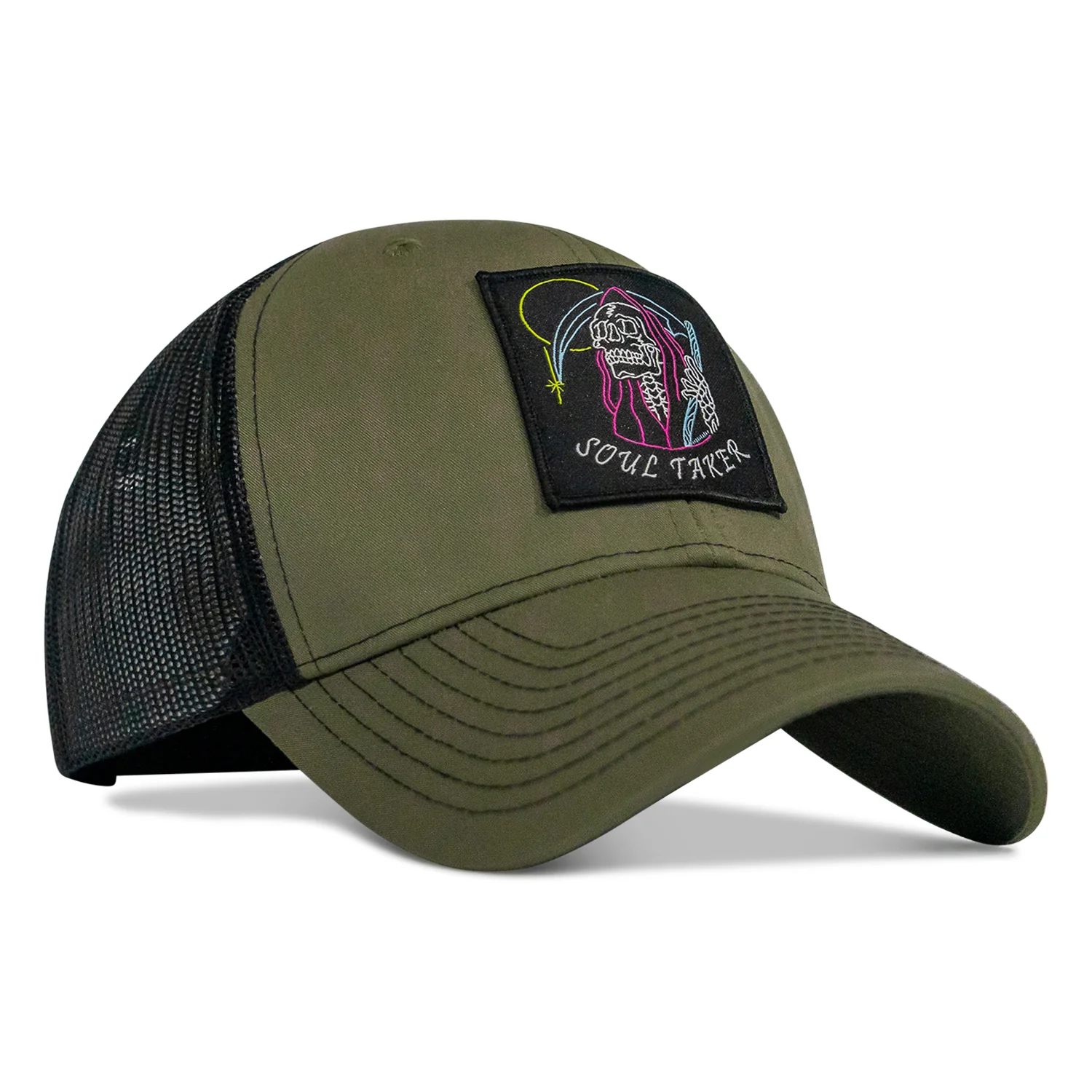 Soul Taker Reaper Patch Snapback Hat - Image 17