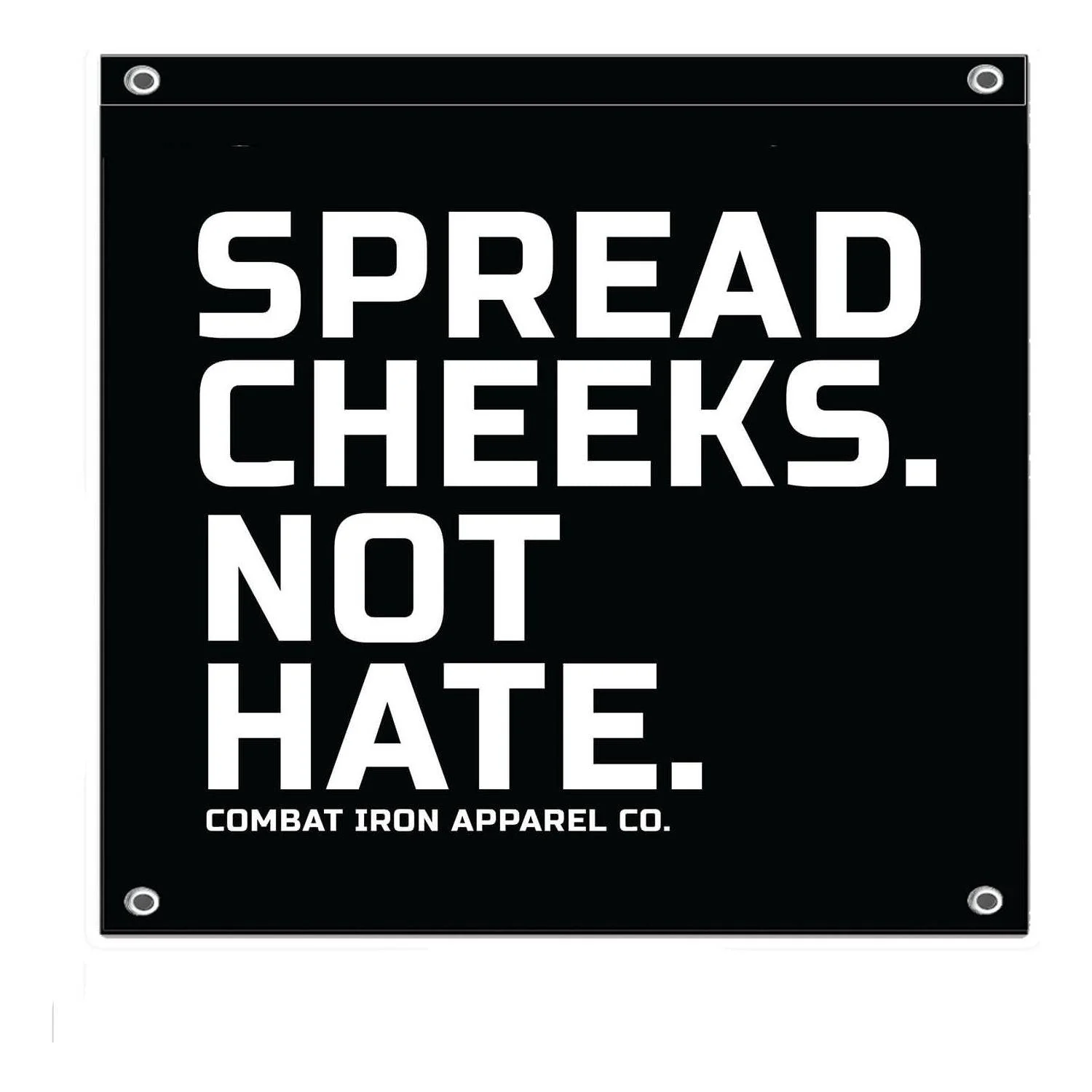 Spread Cheeks. Not Hate. 3' X 3' Wall Flag - Image 3