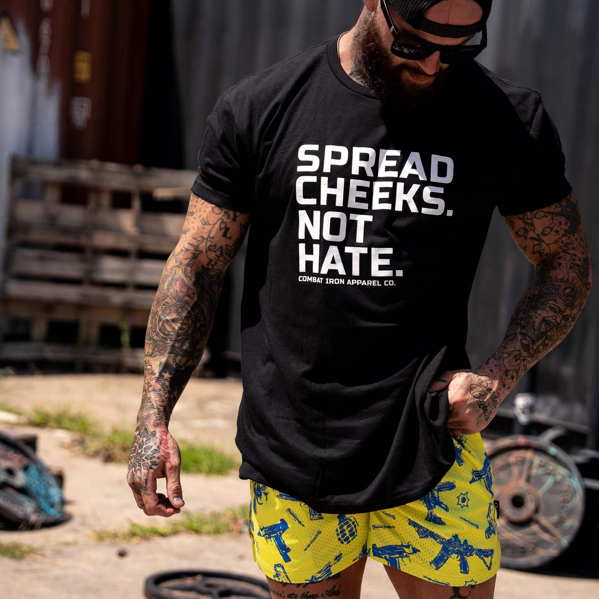 Spread Cheeks. Not Hate. Men's T-Shirt - Image 6