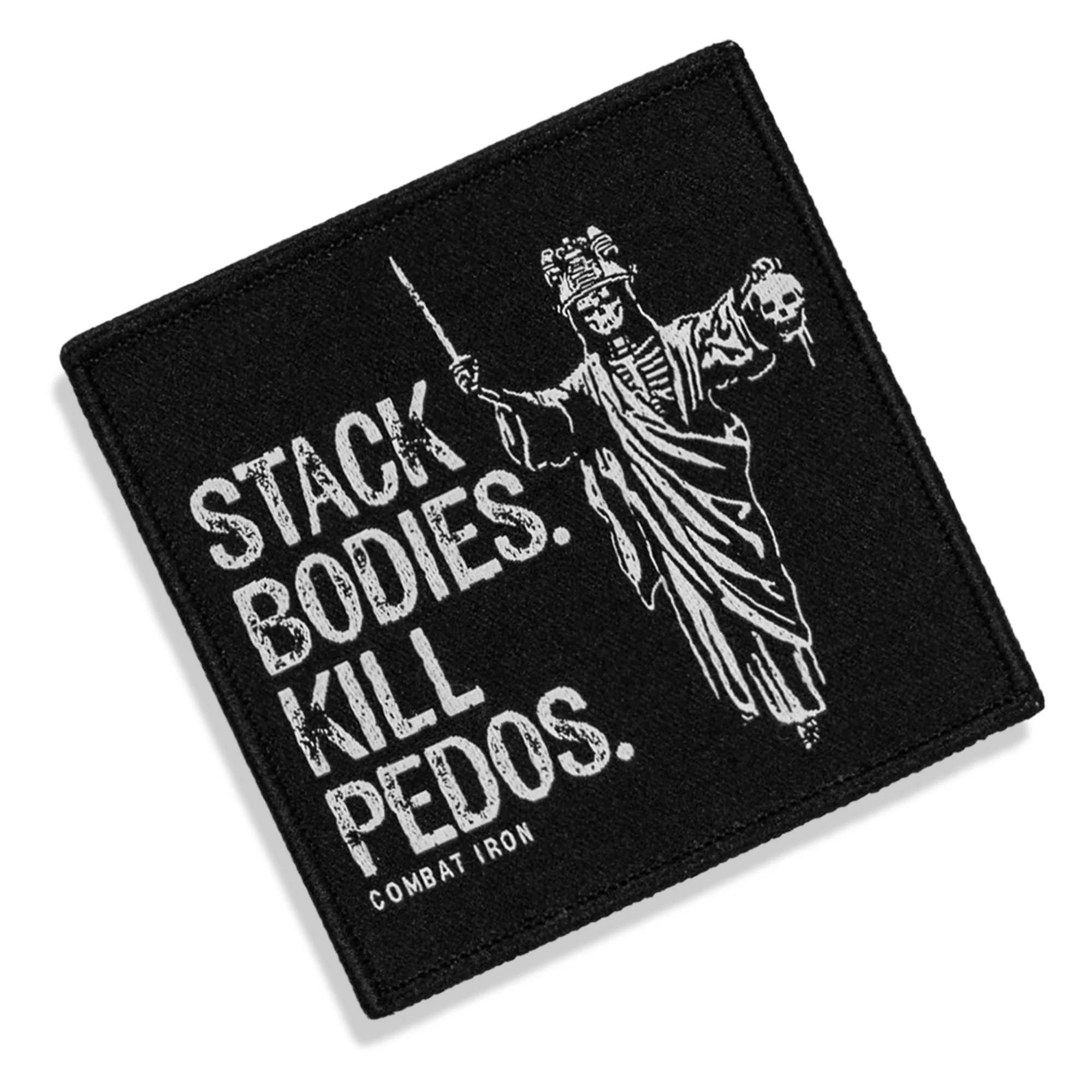 Stack Bodies. Kill Pedos Grim Reaper Velcro Patch - Image 3