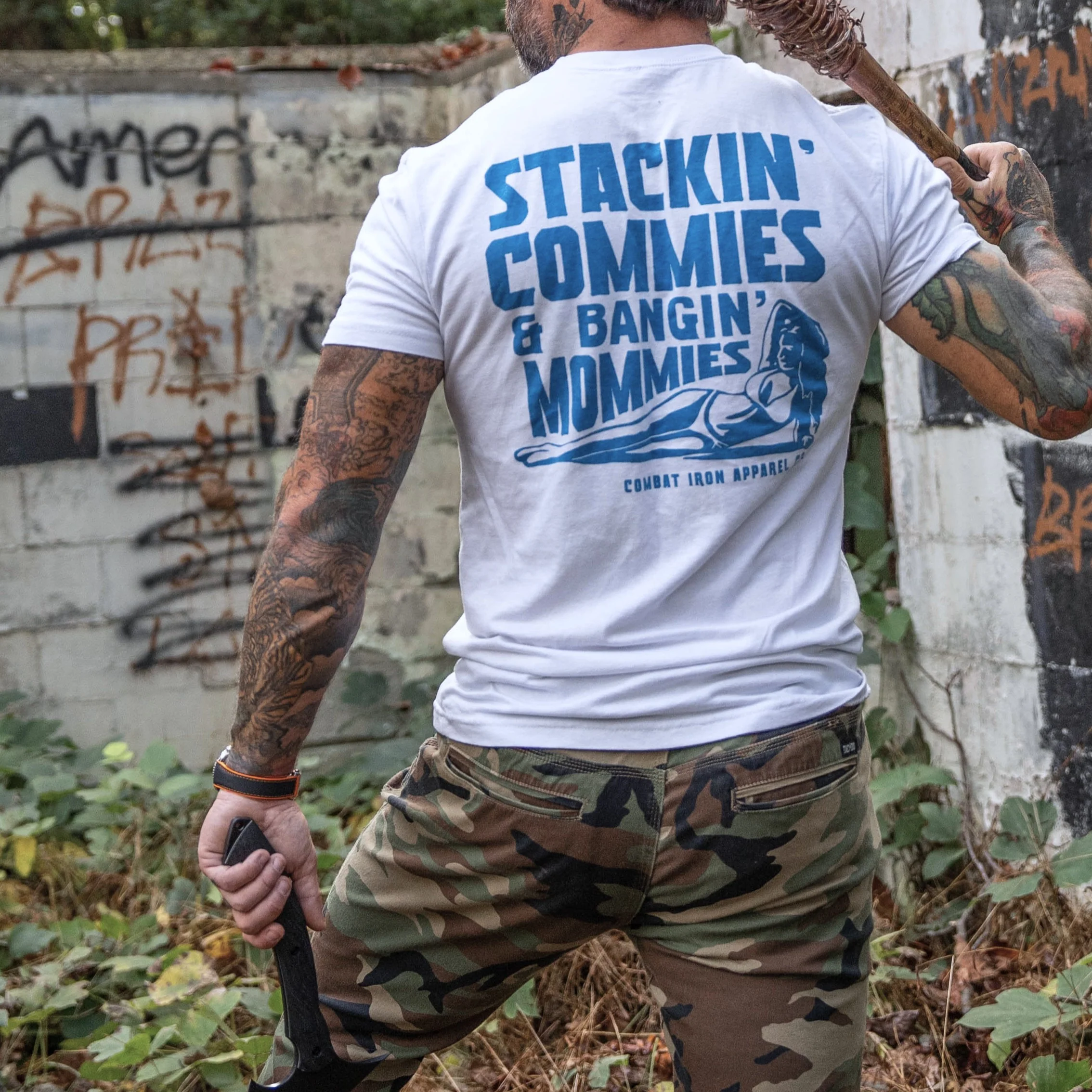 Stackin' Commies & Bangin' Mommies Men's T-Shirt - Image 13