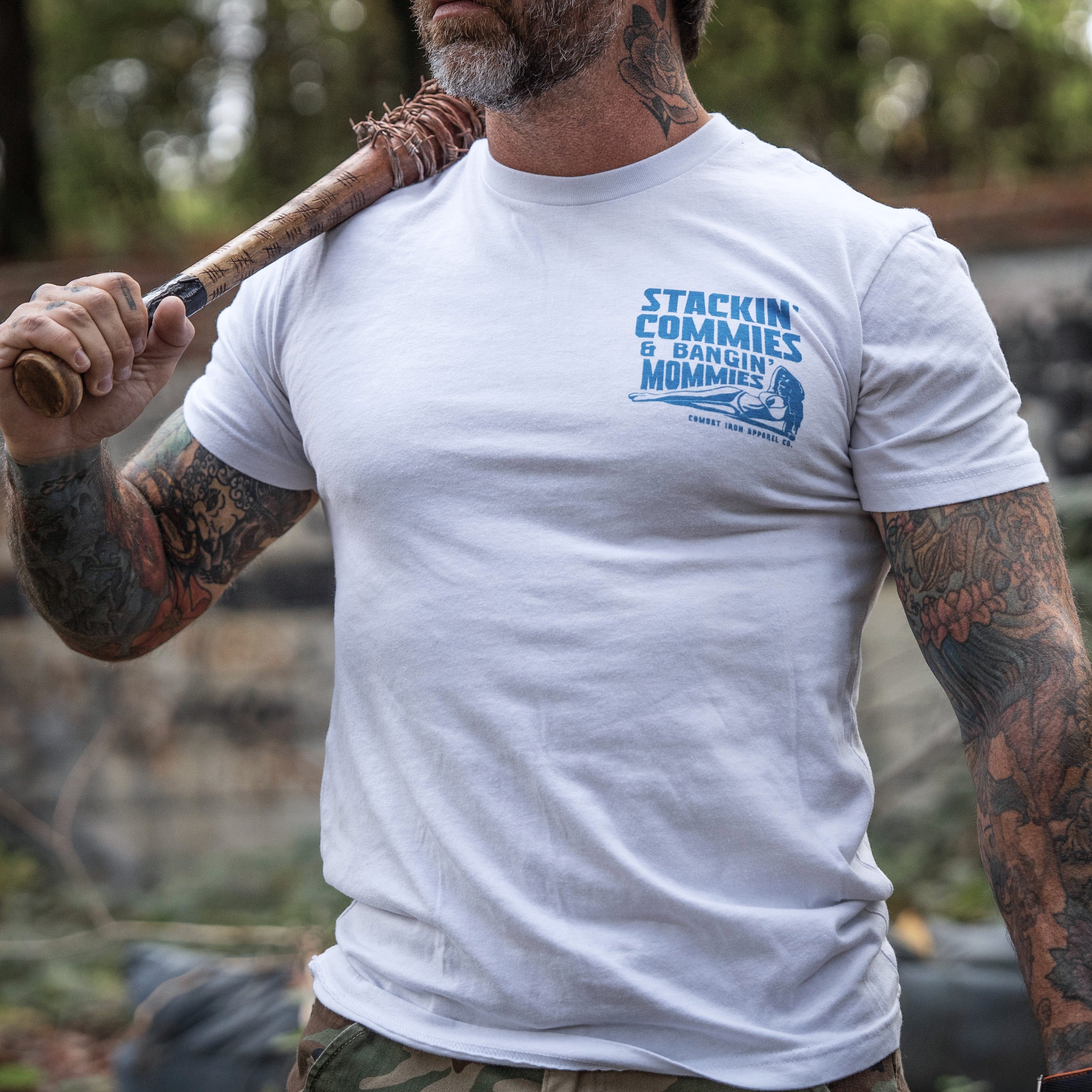 Stackin' Commies & Bangin' Mommies Men's T-Shirt - Image 14