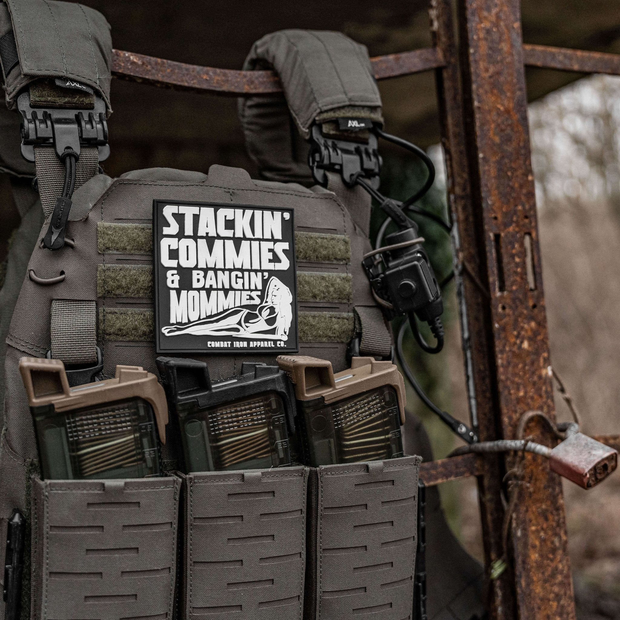 Stackin' Commies & Bangin' Mommies PVC Patch - Image 2