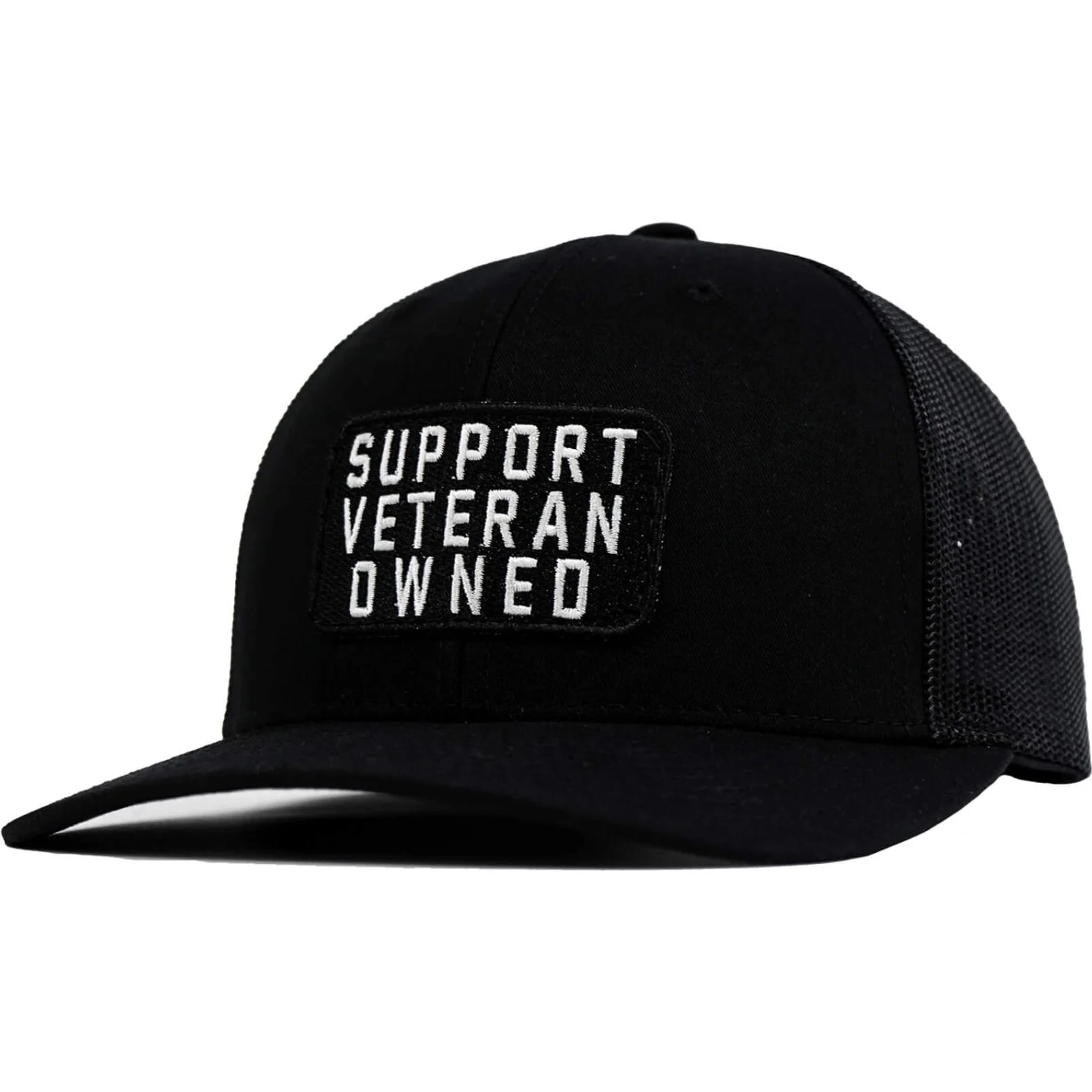 Support Veteran Owned Patch Mid-Profile Mesh Snapback - Image 11