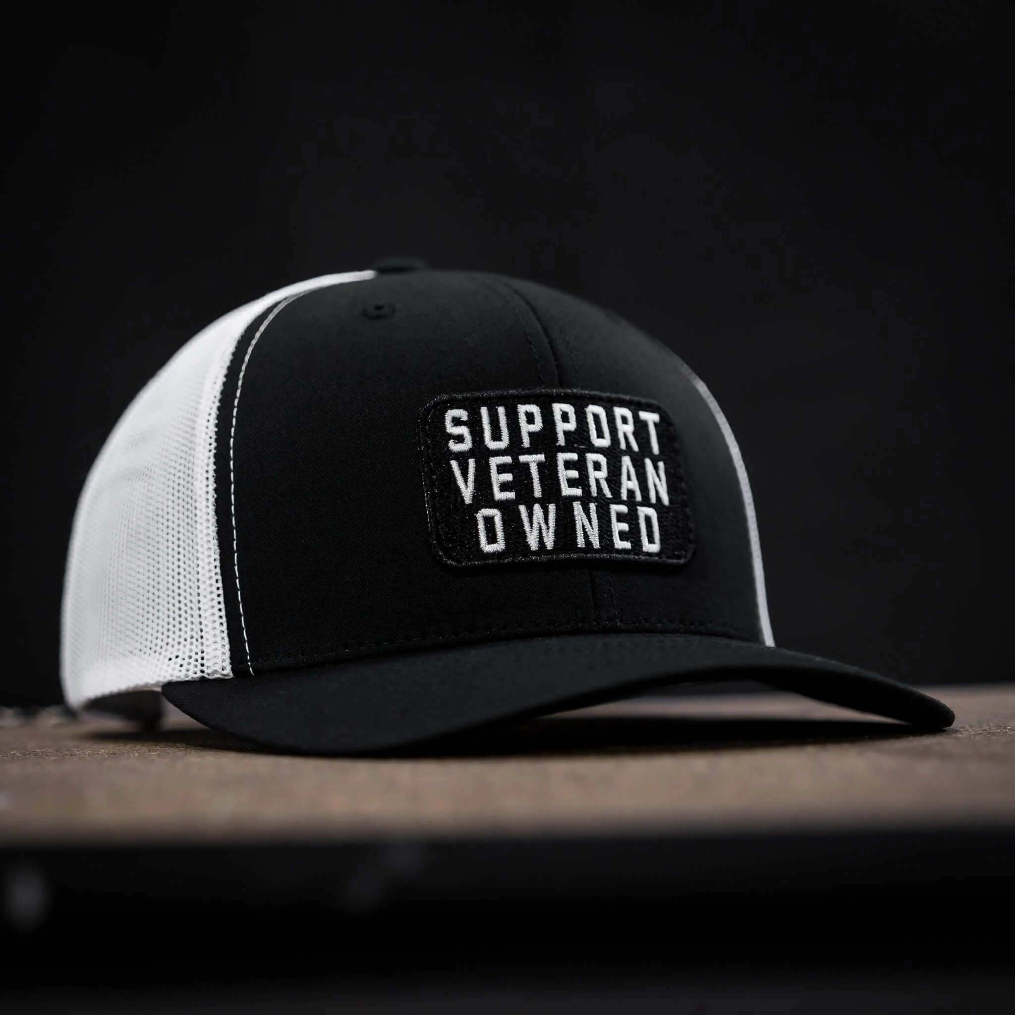 Support Veteran Owned Patch Mid-Profile Mesh Snapback - Image 14