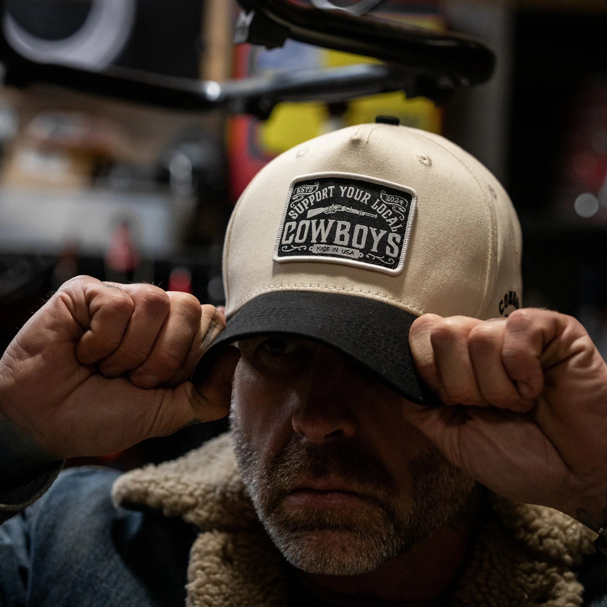 Support Your Local Cowboys Patch 5 Panel Workhorse Snapback - Image 3