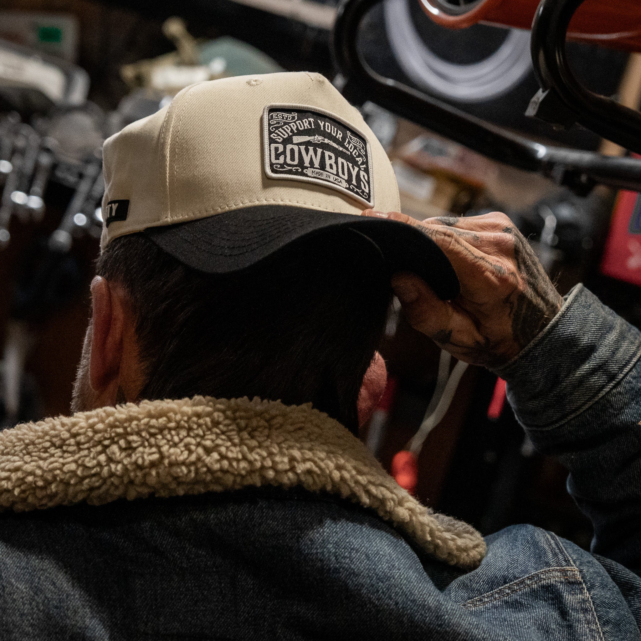 Support Your Local Cowboys Patch 5 Panel Workhorse Snapback - Image 5
