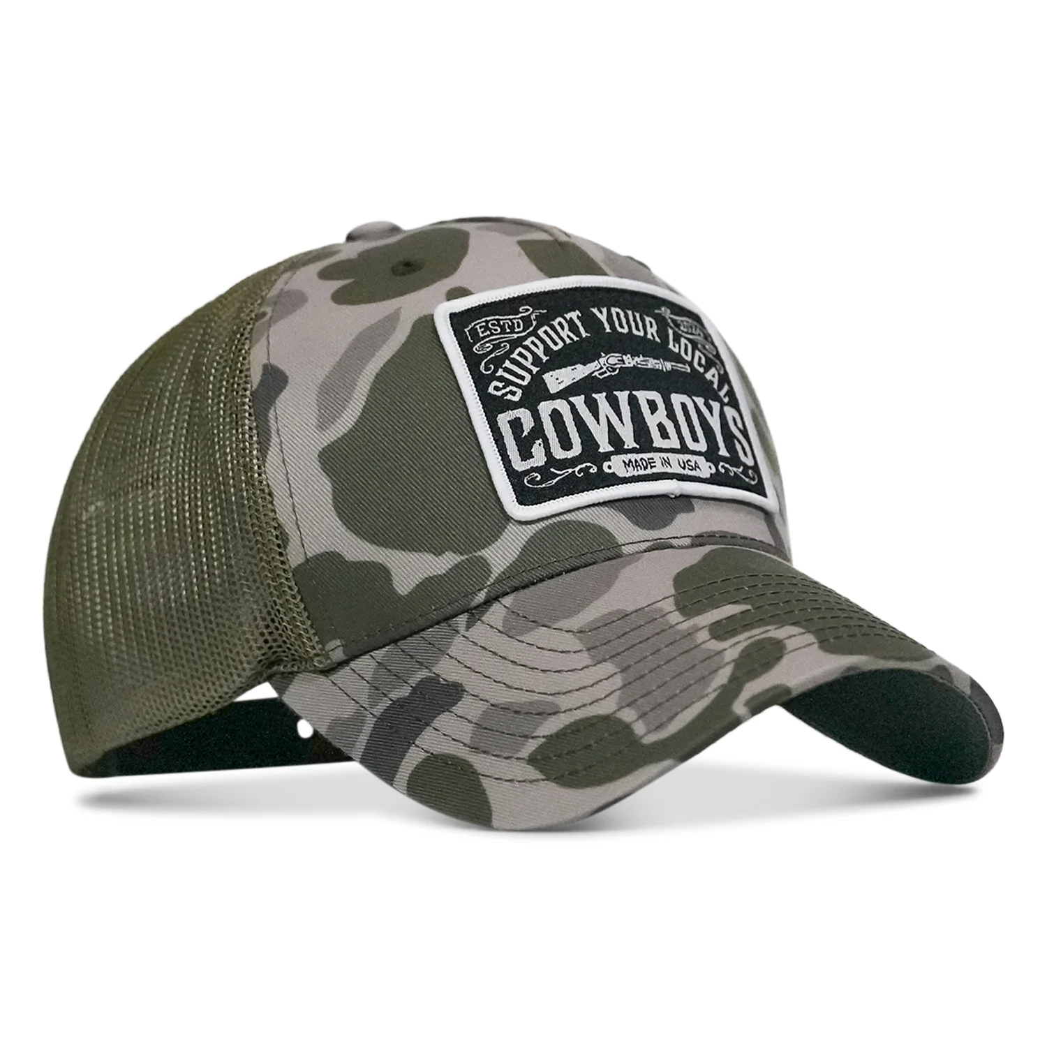 Support Your Local Cowboys Patch Snapback Hat - Image 2